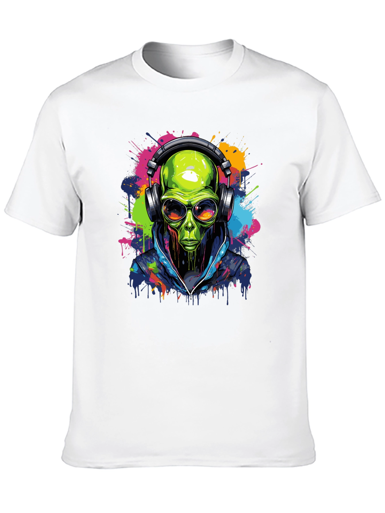 Alien DJ Graphic Tee - Black T-Shirt