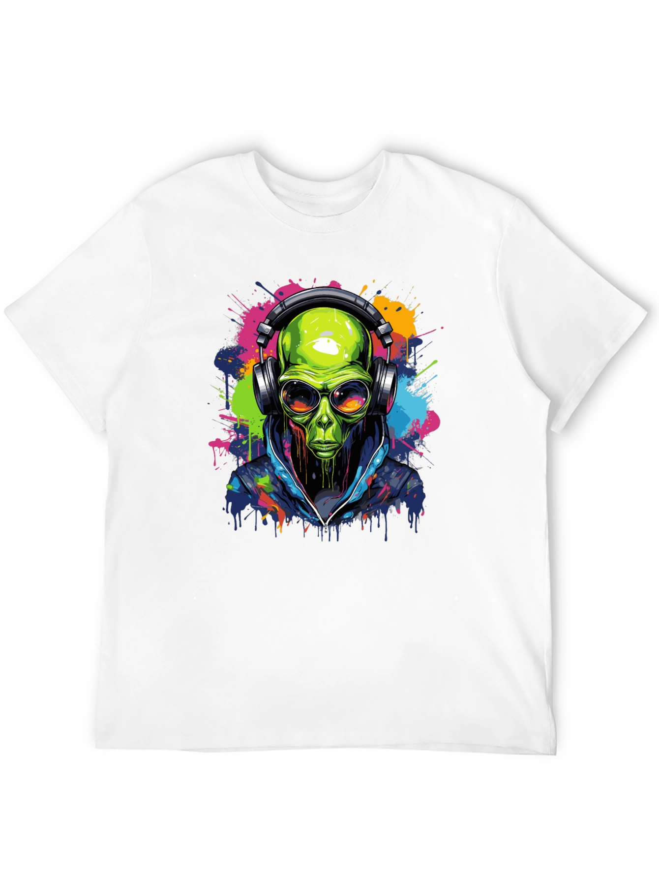Alien DJ Graphic Tee - Black T-Shirt