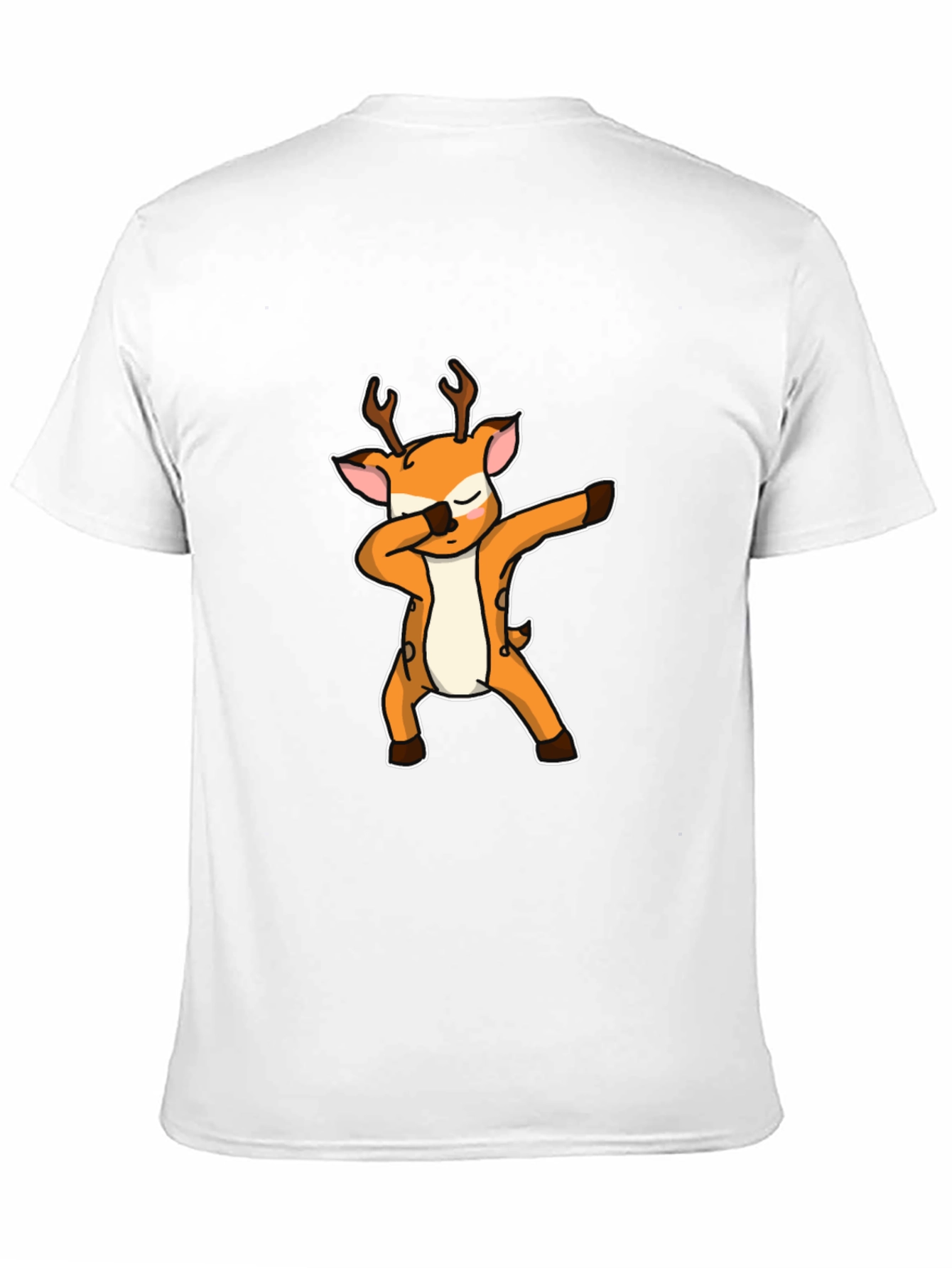 Dabbing Deer Graphic Tee - Black Cotton Casual Shirt
