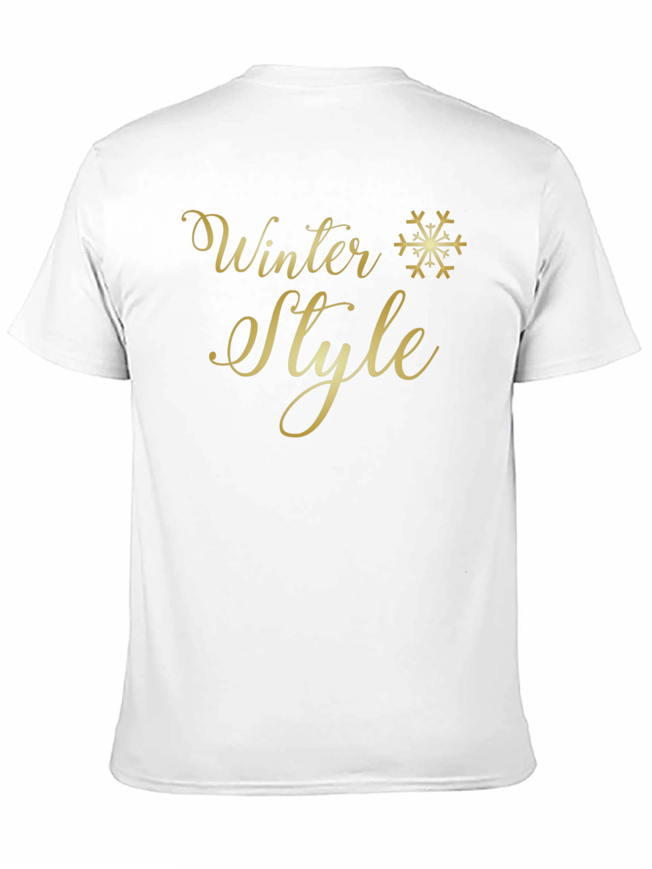 Winter Style T-Shirt - Gold Print