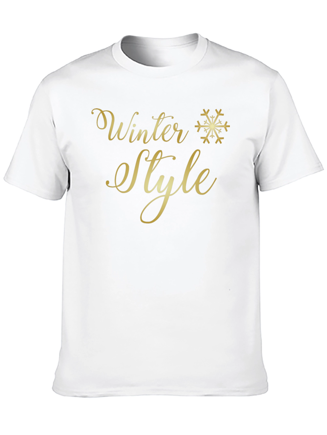 Winter Style T-Shirt - Gold Print