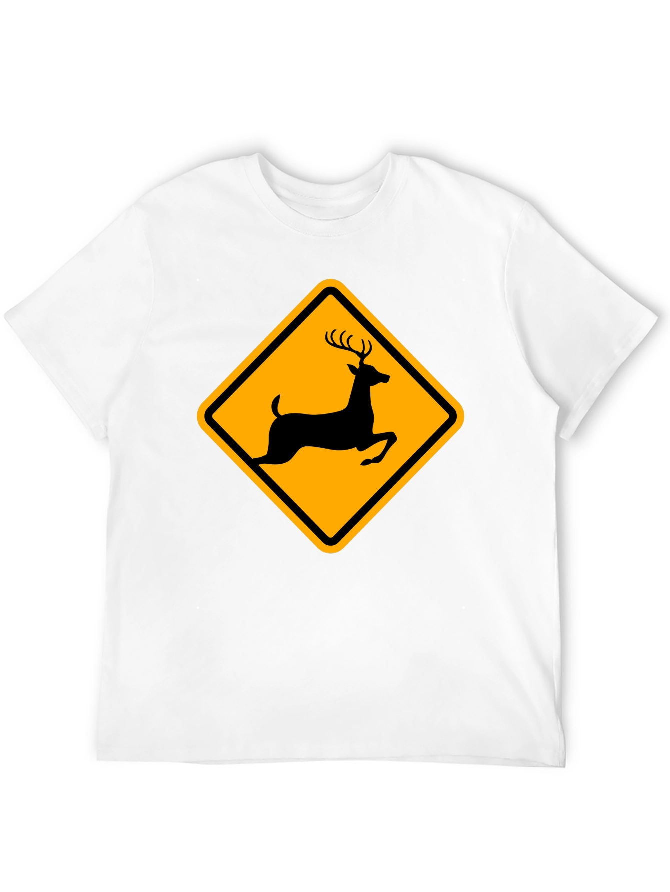 Deer Crossing Black T-Shirt - Wildlife Apparel