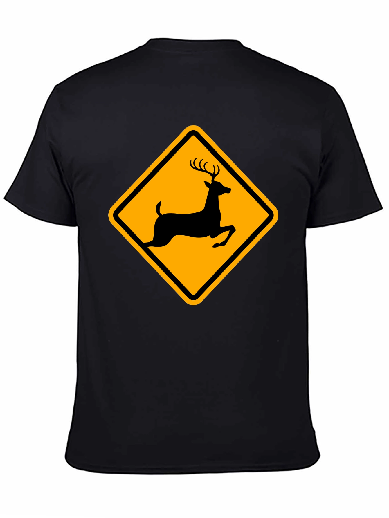 Deer Crossing Black T-Shirt - Wildlife Apparel