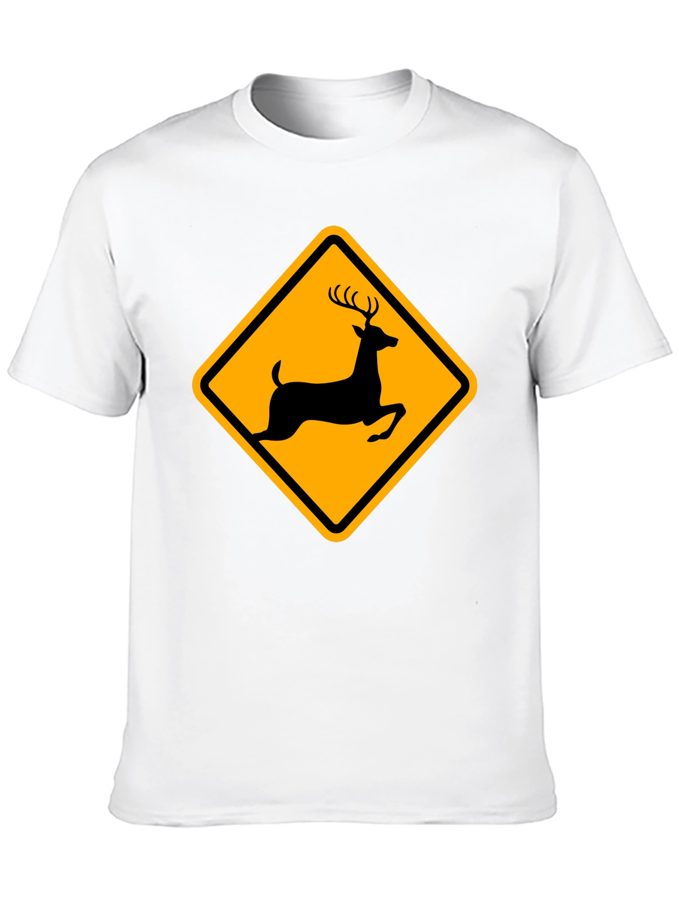 Deer Crossing Black T-Shirt - Wildlife Apparel