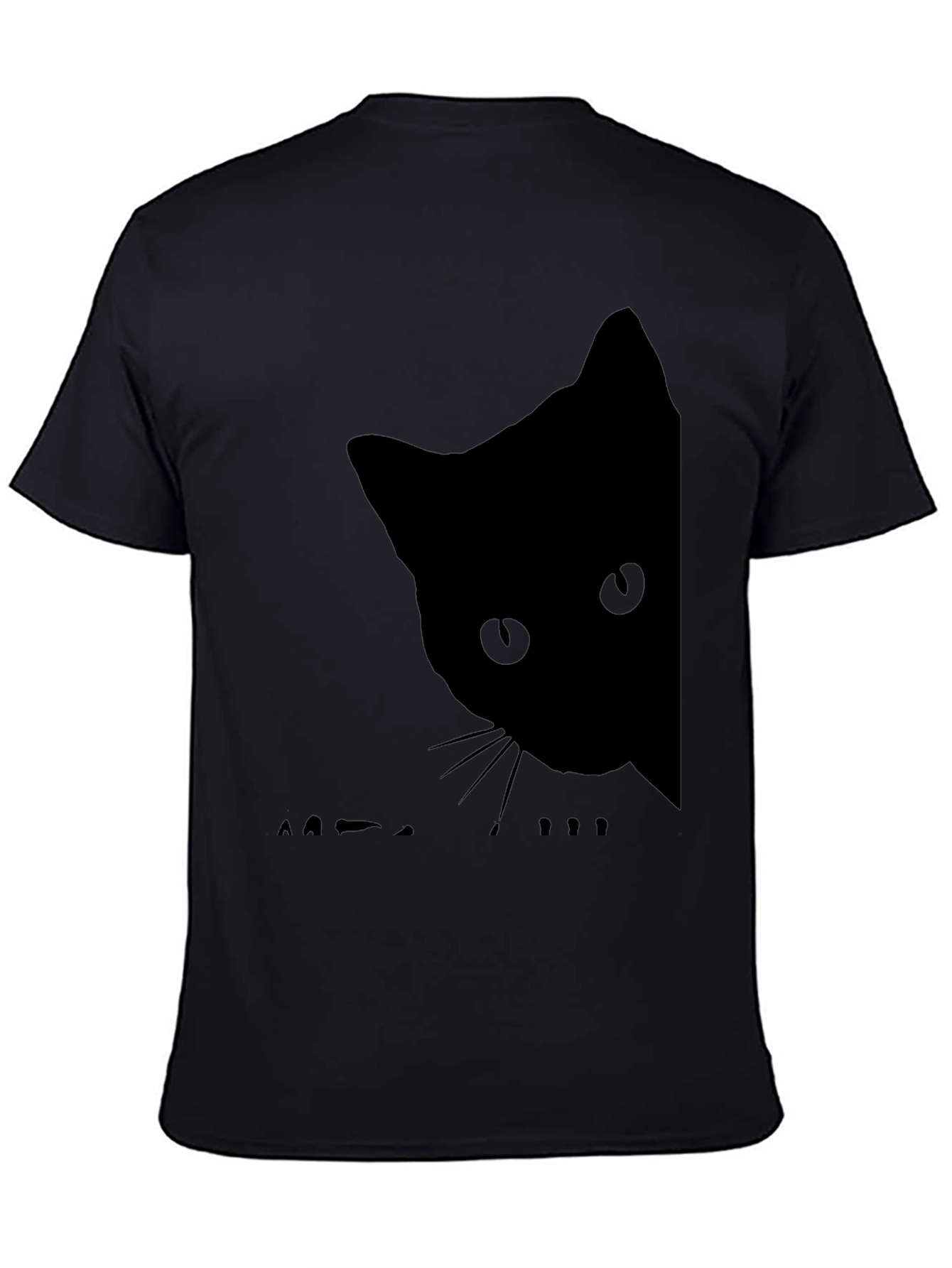 Black Cat Peek T-Shirt - Soft Cotton Blend