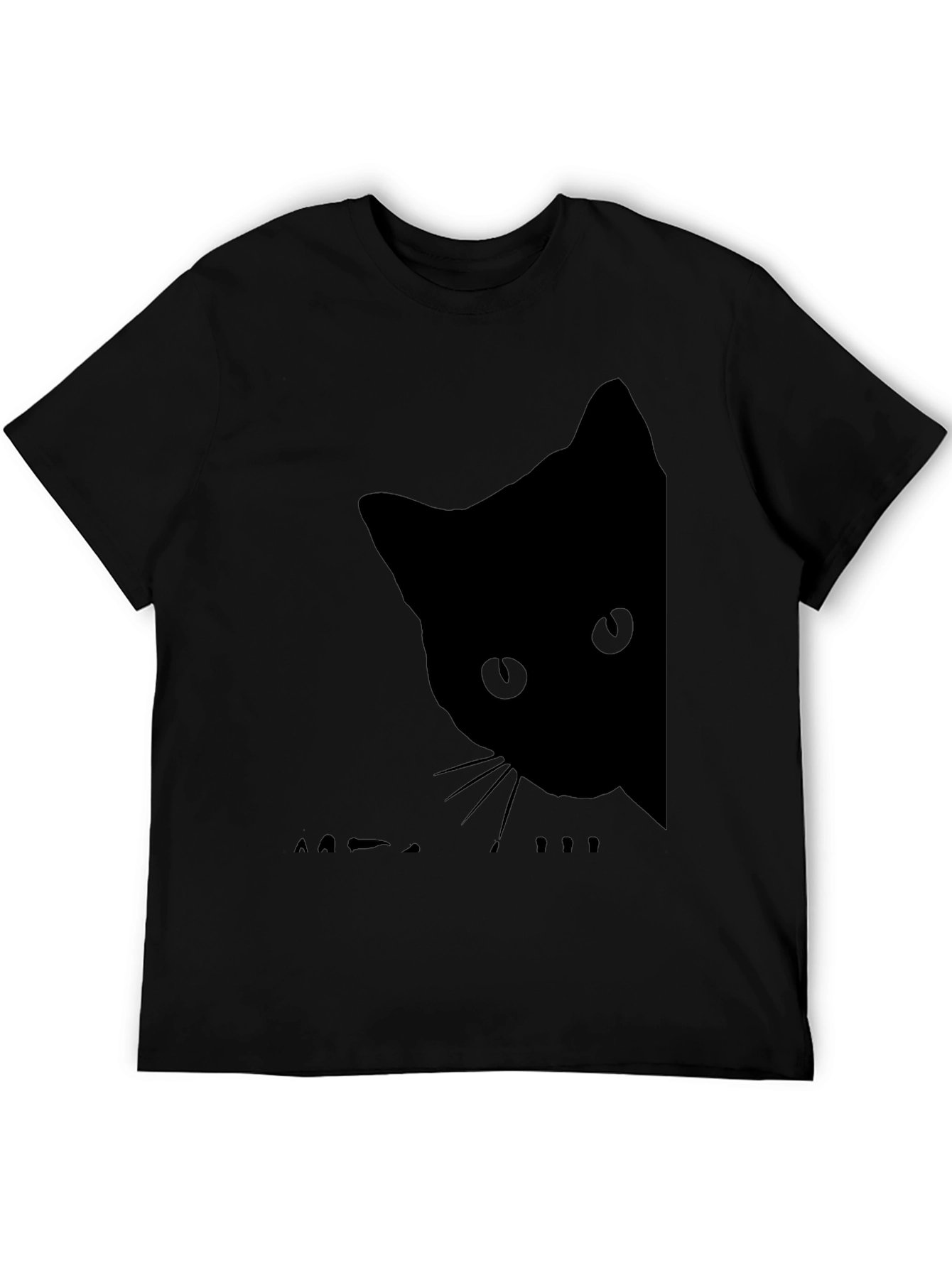 Black Cat Peek T-Shirt - Soft Cotton Blend