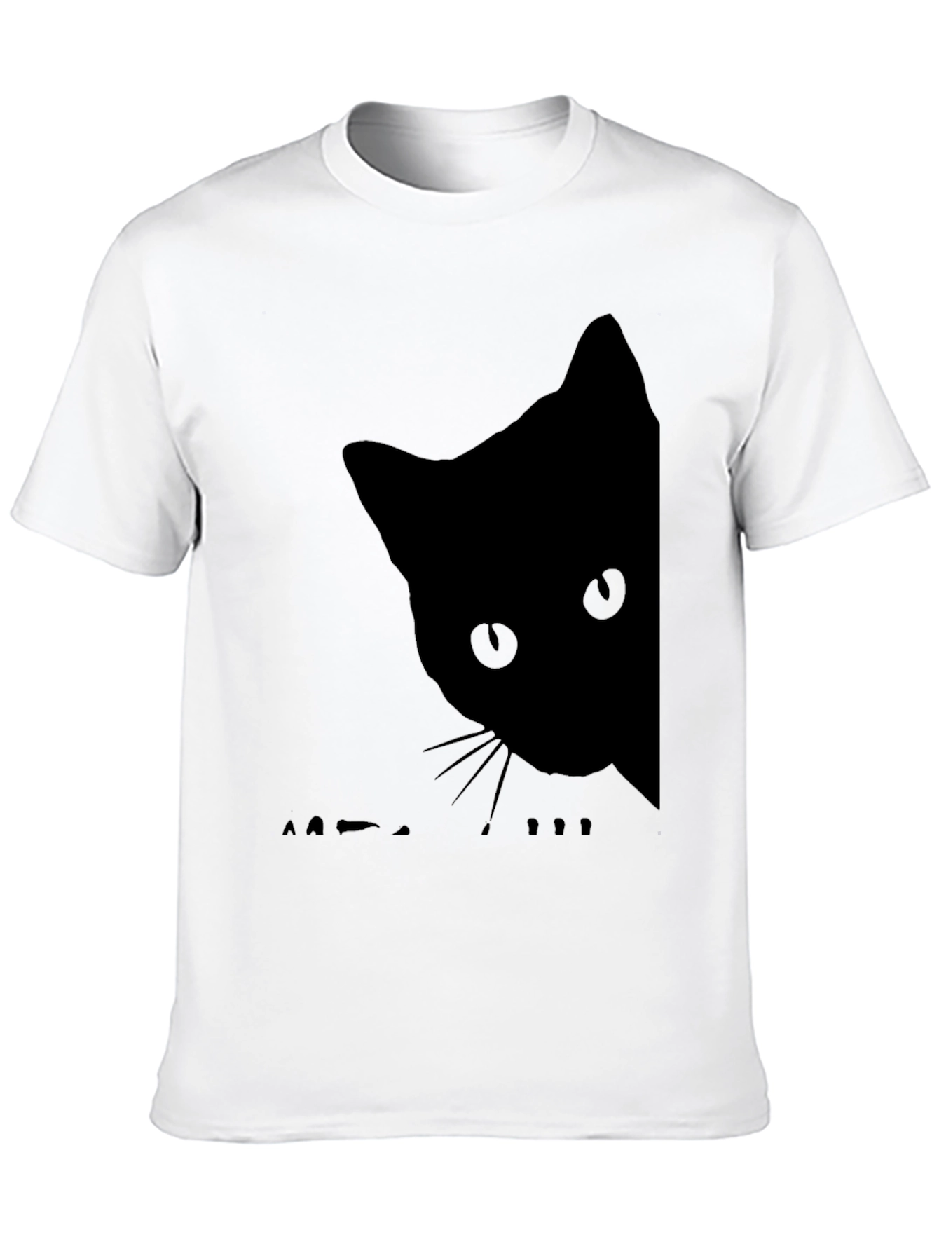Black Cat Peek T-Shirt - Soft Cotton Blend