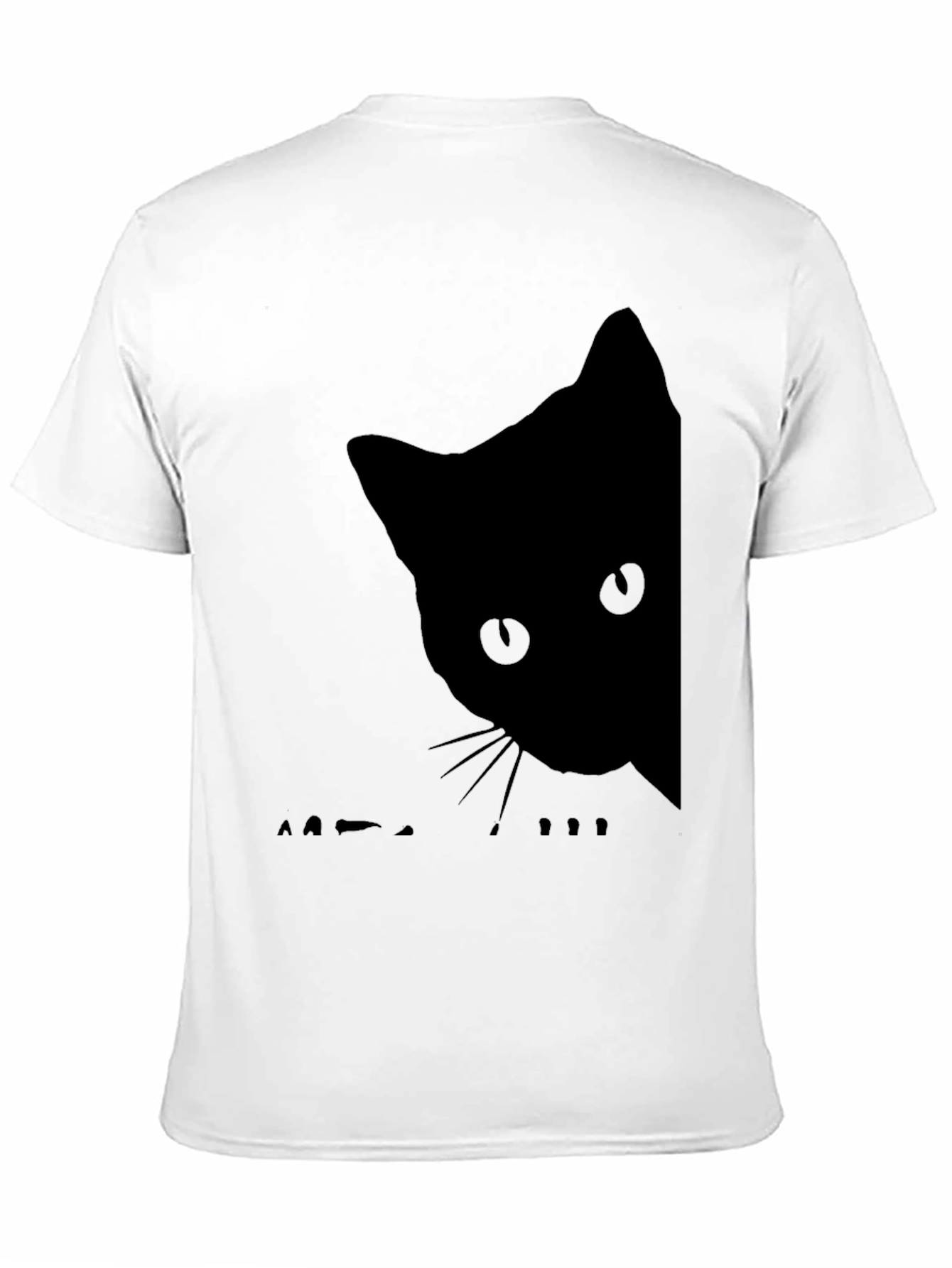 Black Cat Peek T-Shirt - Soft Cotton Blend