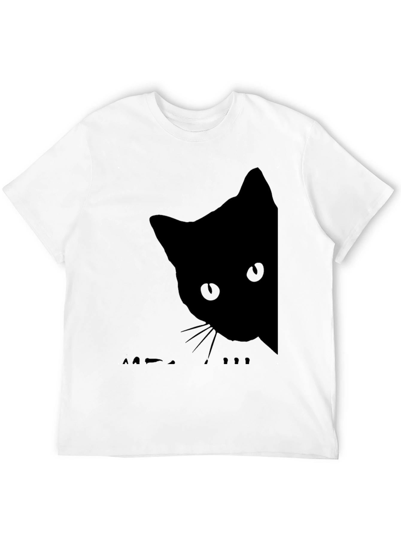 Black Cat Peek T-Shirt - Soft Cotton Blend