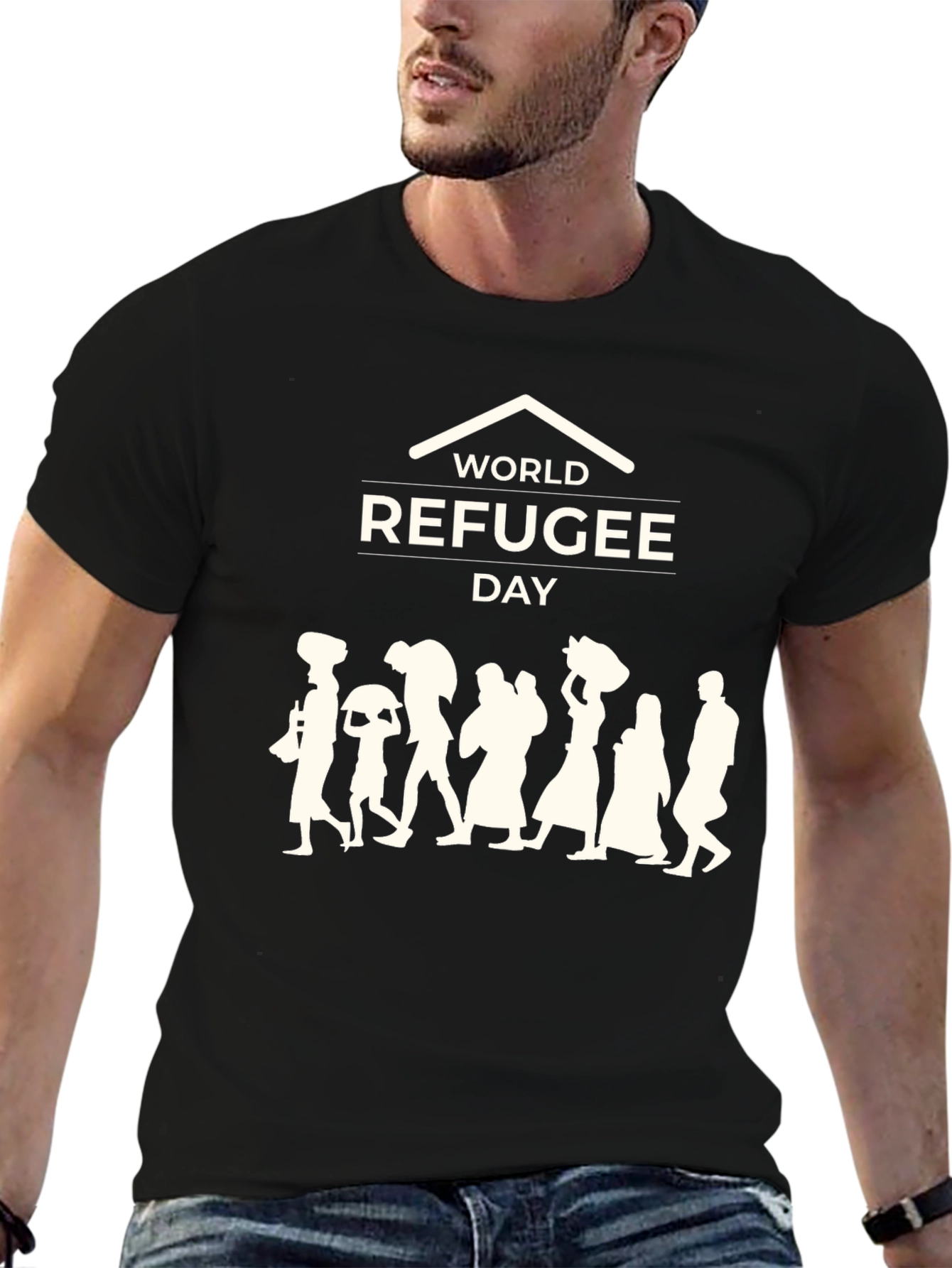 World Refugee Day Black T-Shirt
