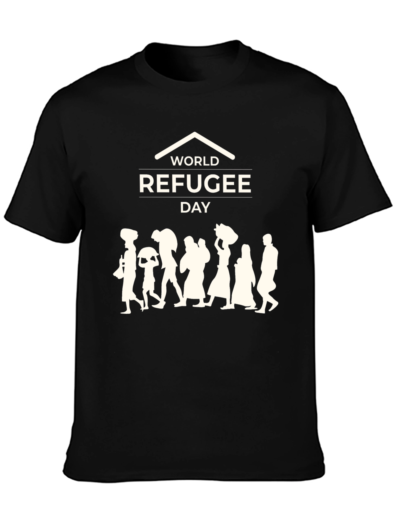 World Refugee Day Black T-Shirt