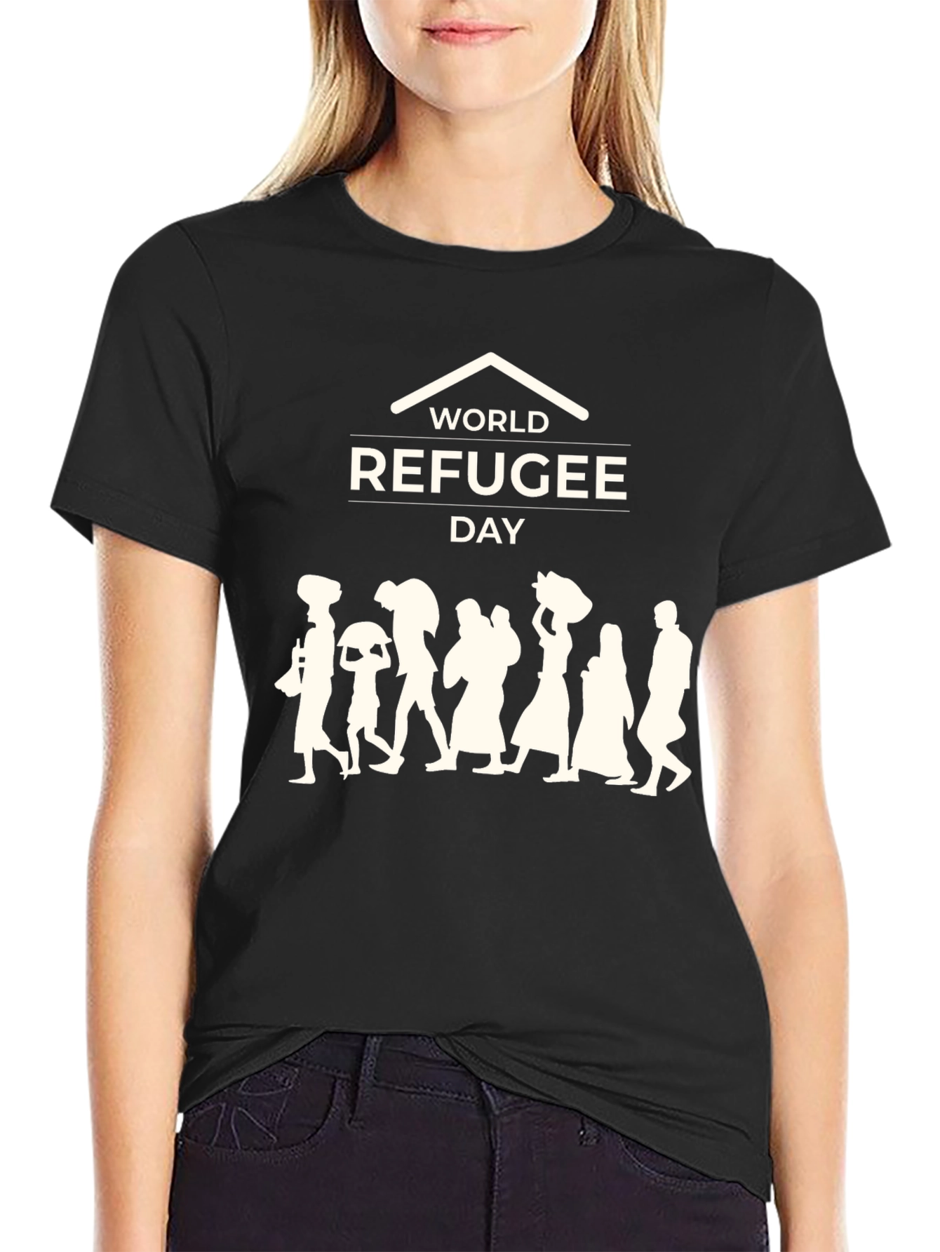 World Refugee Day Black T-Shirt