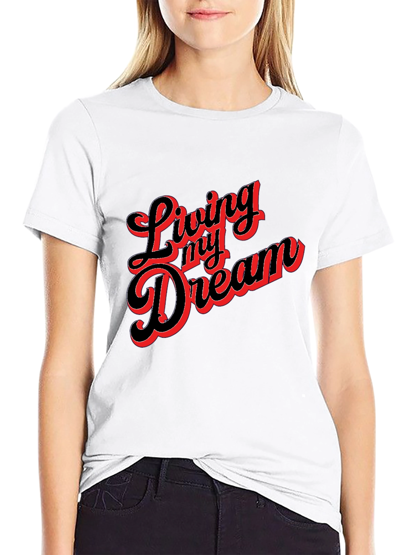 Living My Dream Graphic Tee - Black
