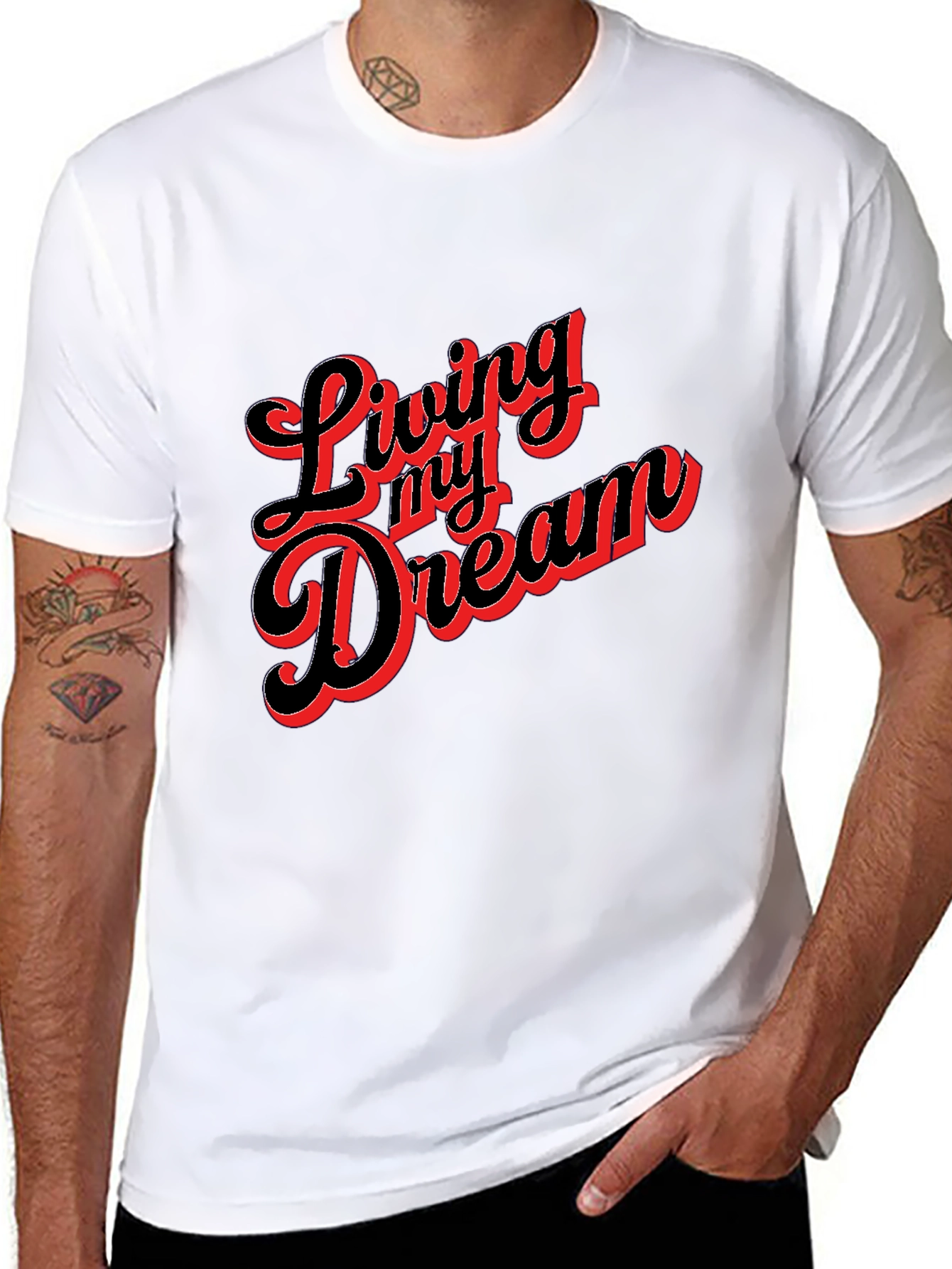 Living My Dream Graphic Tee - Black