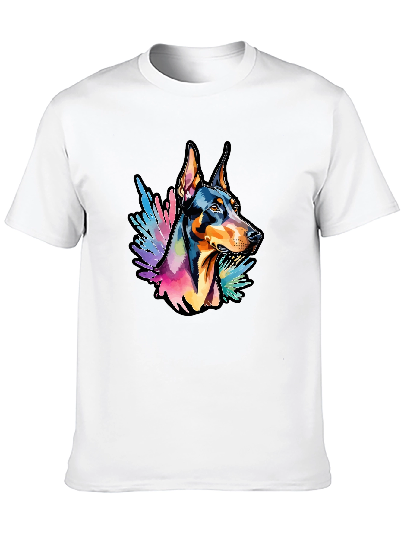 Doberman Dog Colorful T-Shirt
