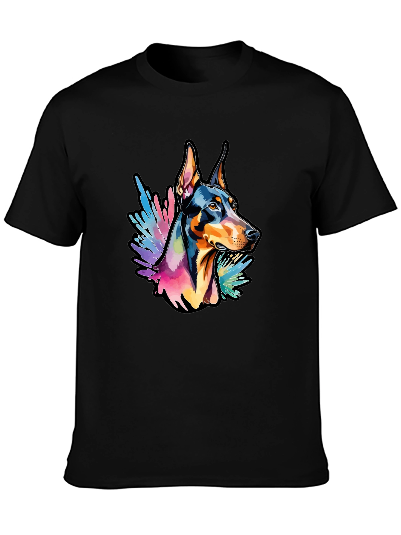 Doberman Dog Colorful T-Shirt