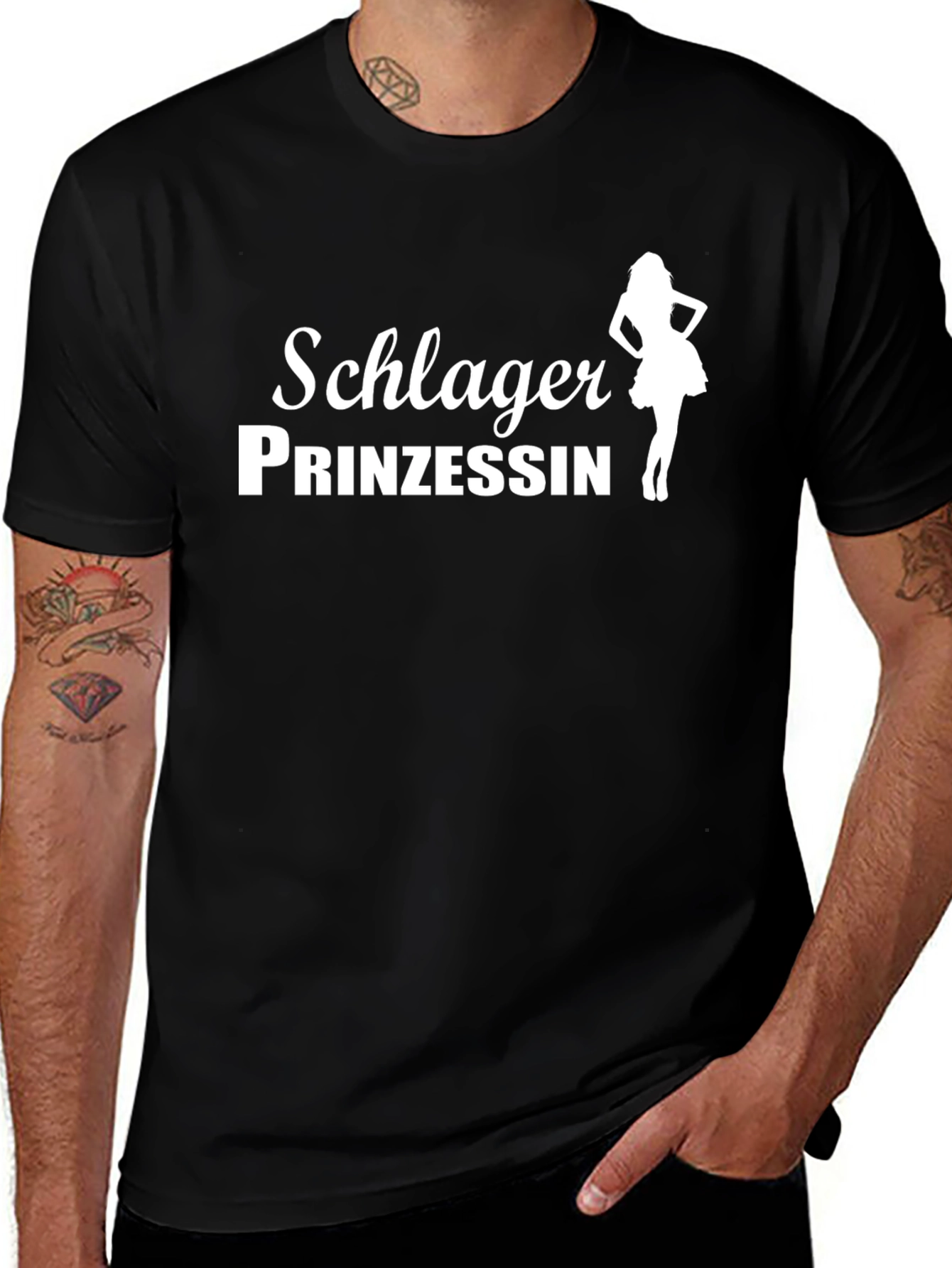 Schlager Prinzessin Black T-Shirt