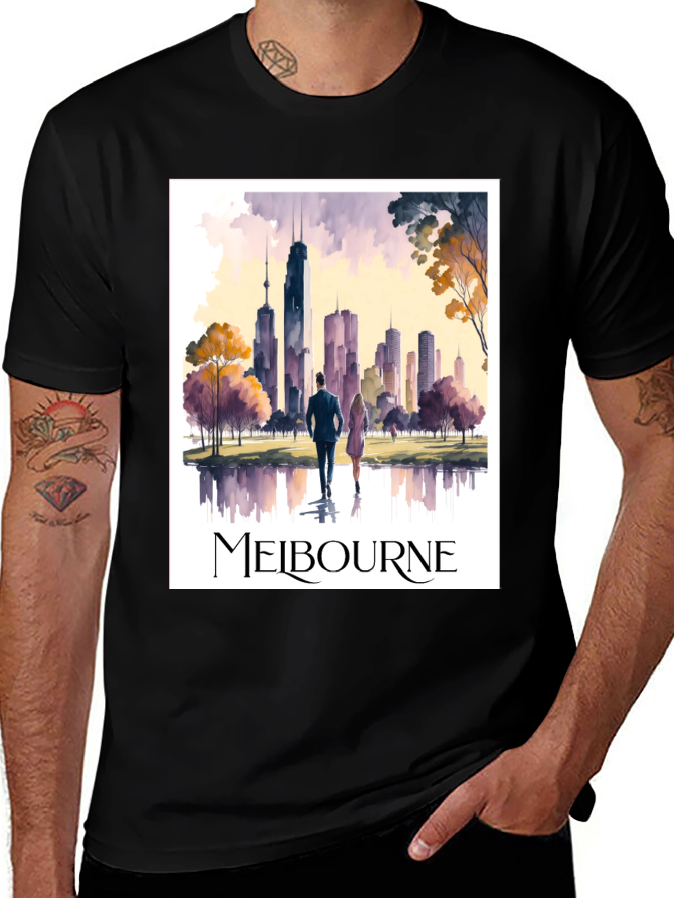Melbourne Cityscape Graphic Tee