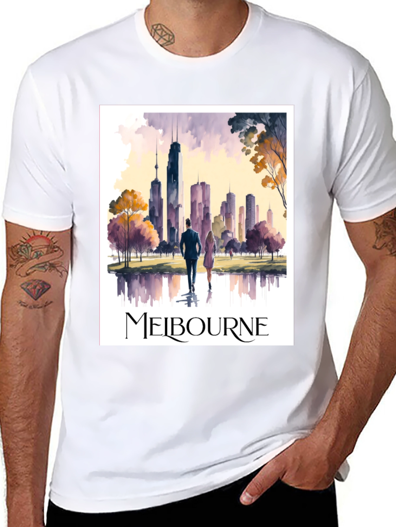 Melbourne Cityscape Graphic Tee
