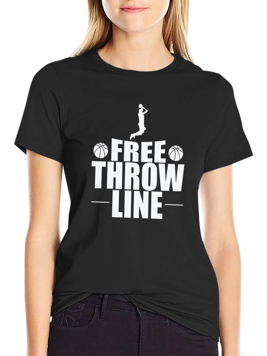 Free Throw Line Graphic Tee - Basketball Lovers T-Shirt