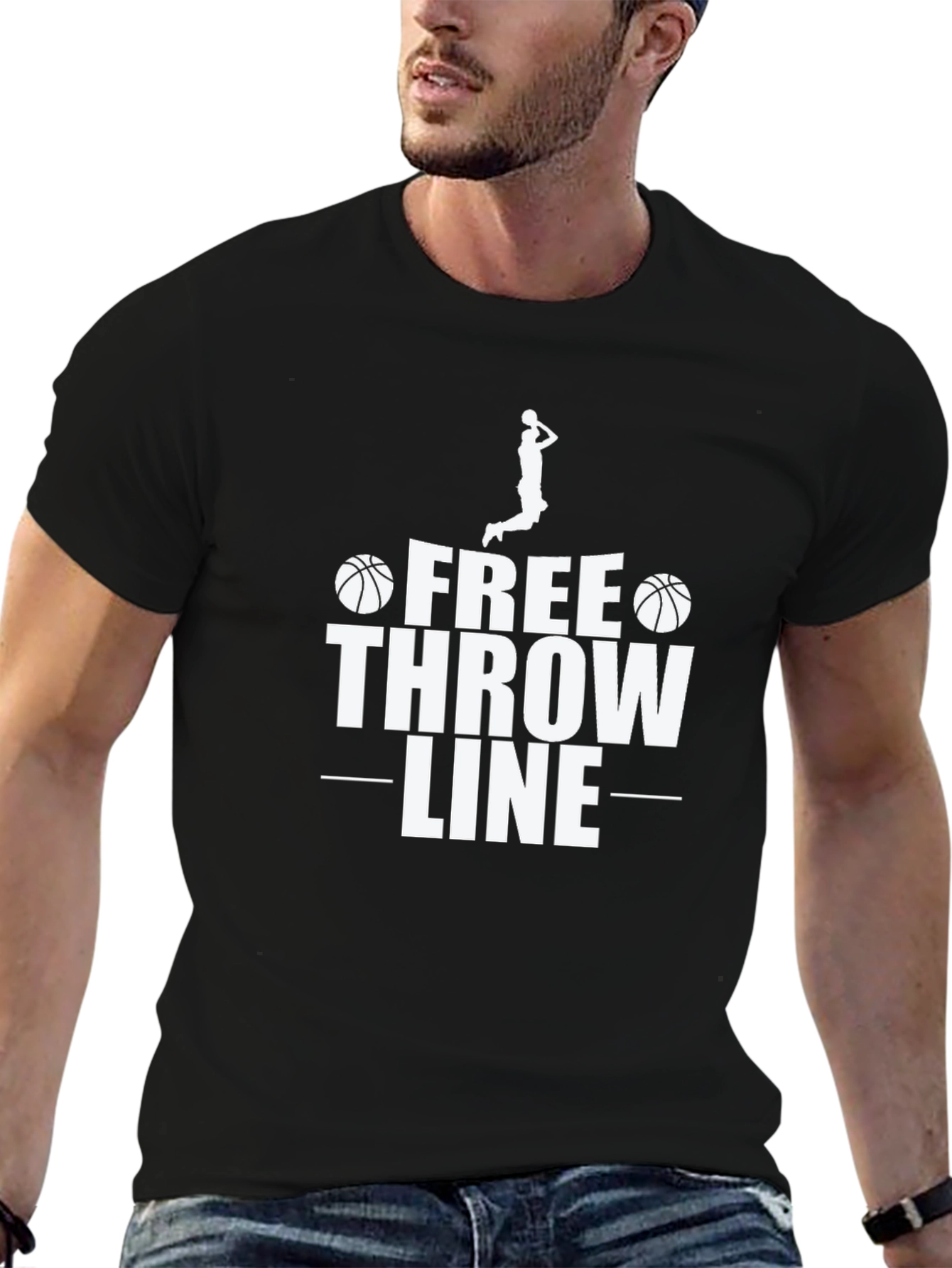 Free Throw Line Graphic Tee - Basketball Lovers T-Shirt