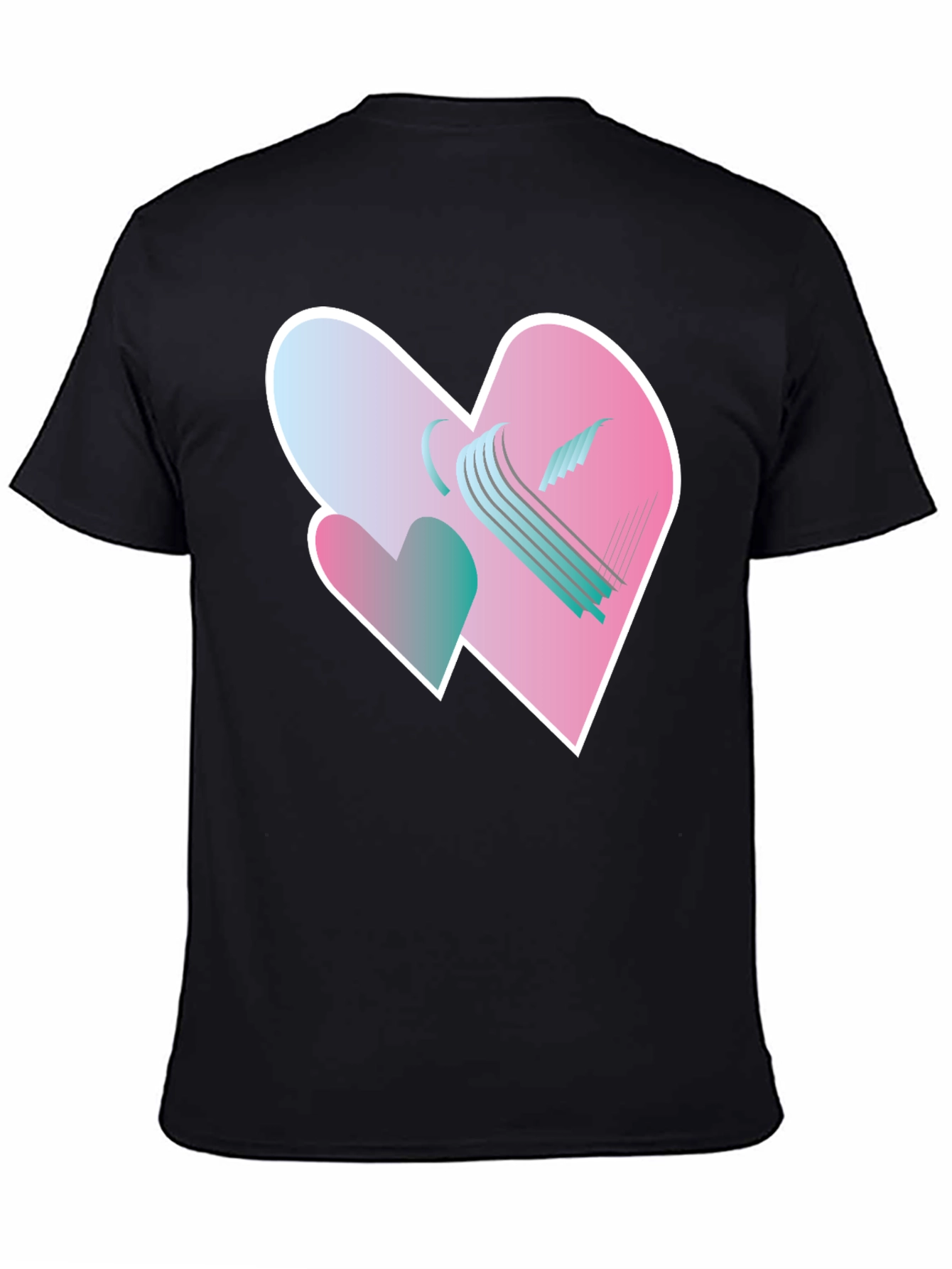 Heart Harp Graphic Tee - Modern Design