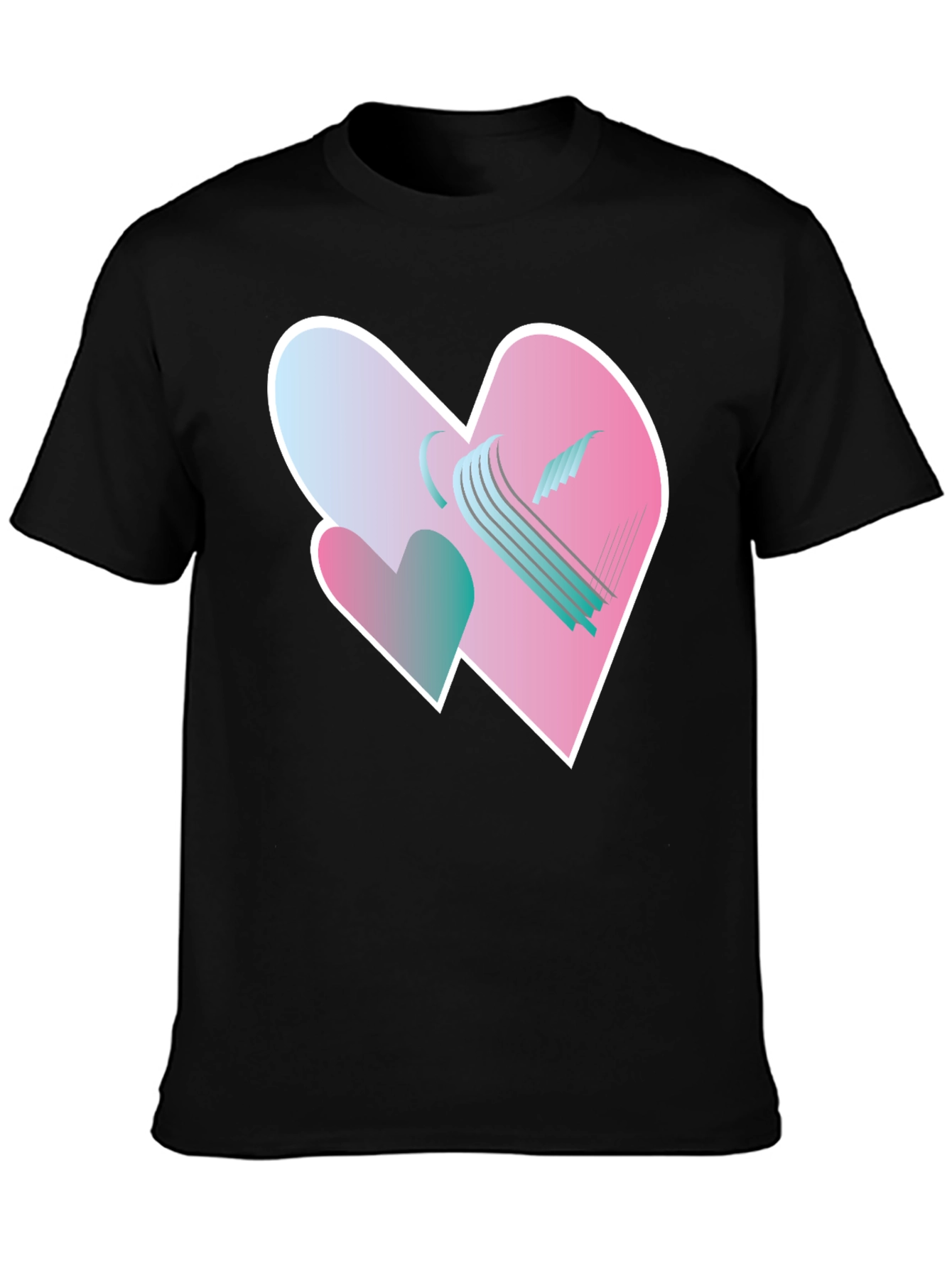 Heart Harp Graphic Tee - Modern Design
