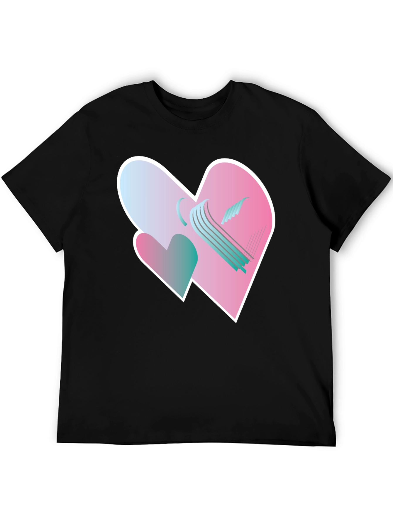 Heart Harp Graphic Tee - Modern Design