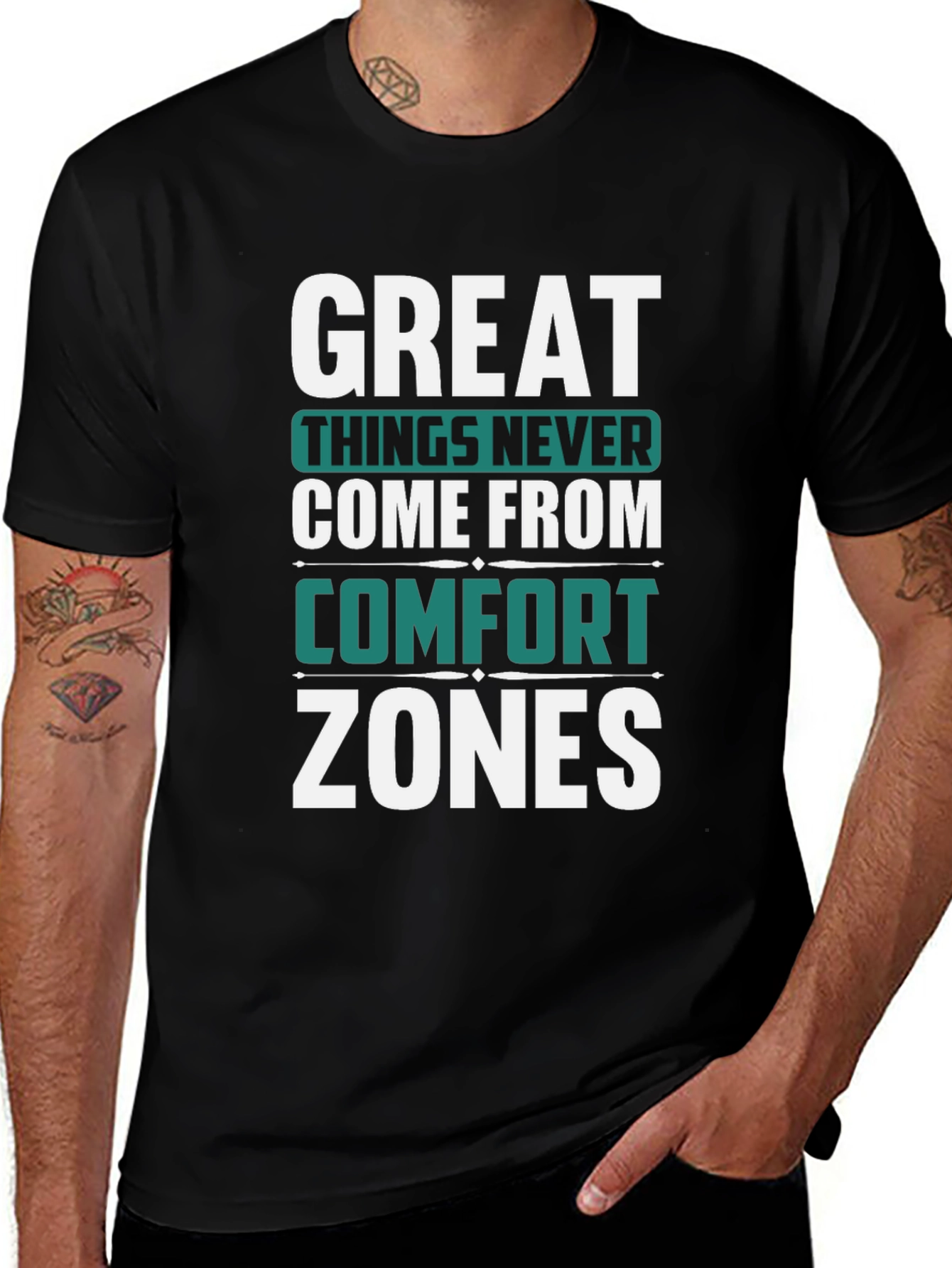 Motivational T-Shirt: Great Things Never Come