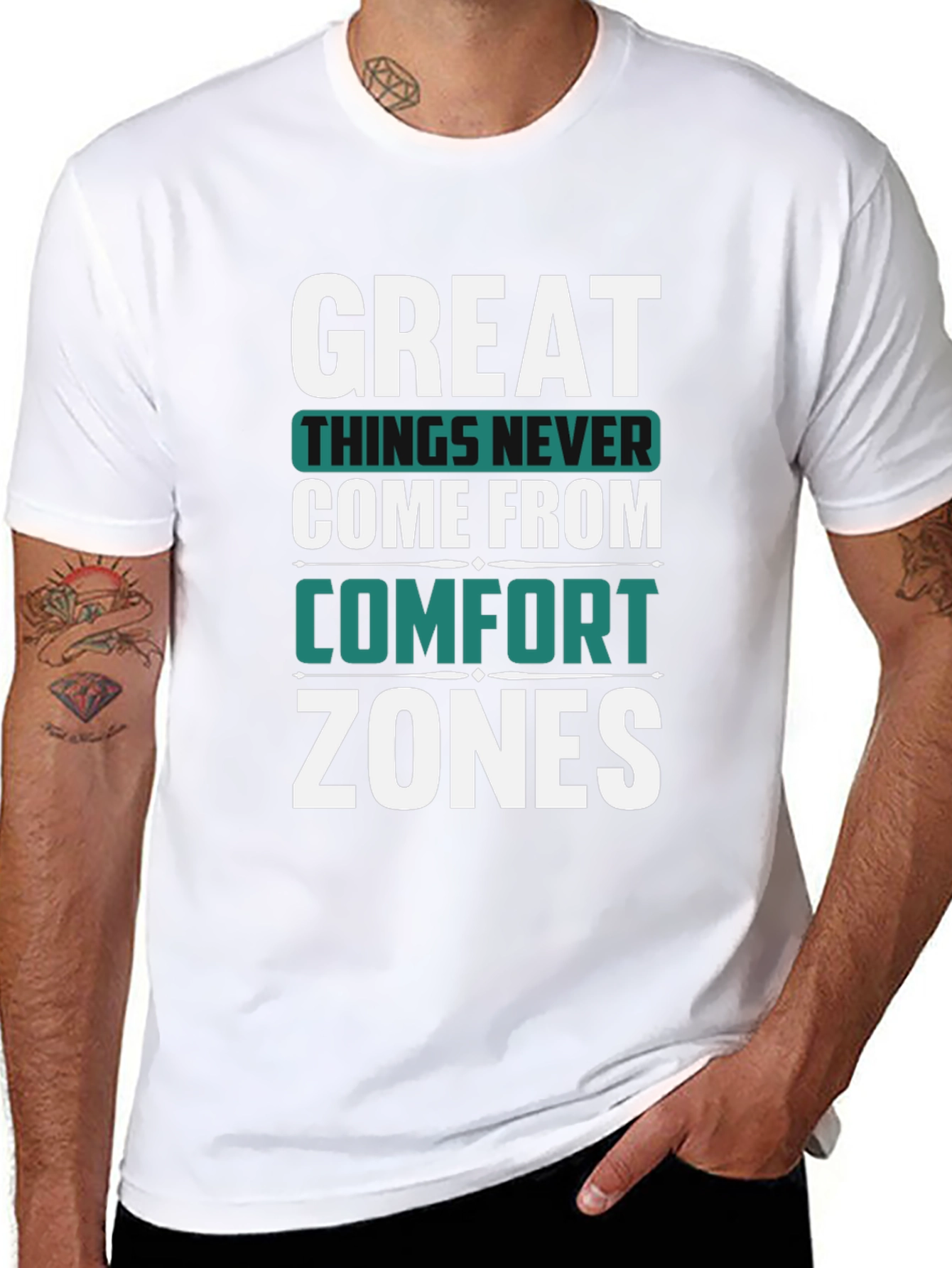 Motivational T-Shirt: Great Things Never Come