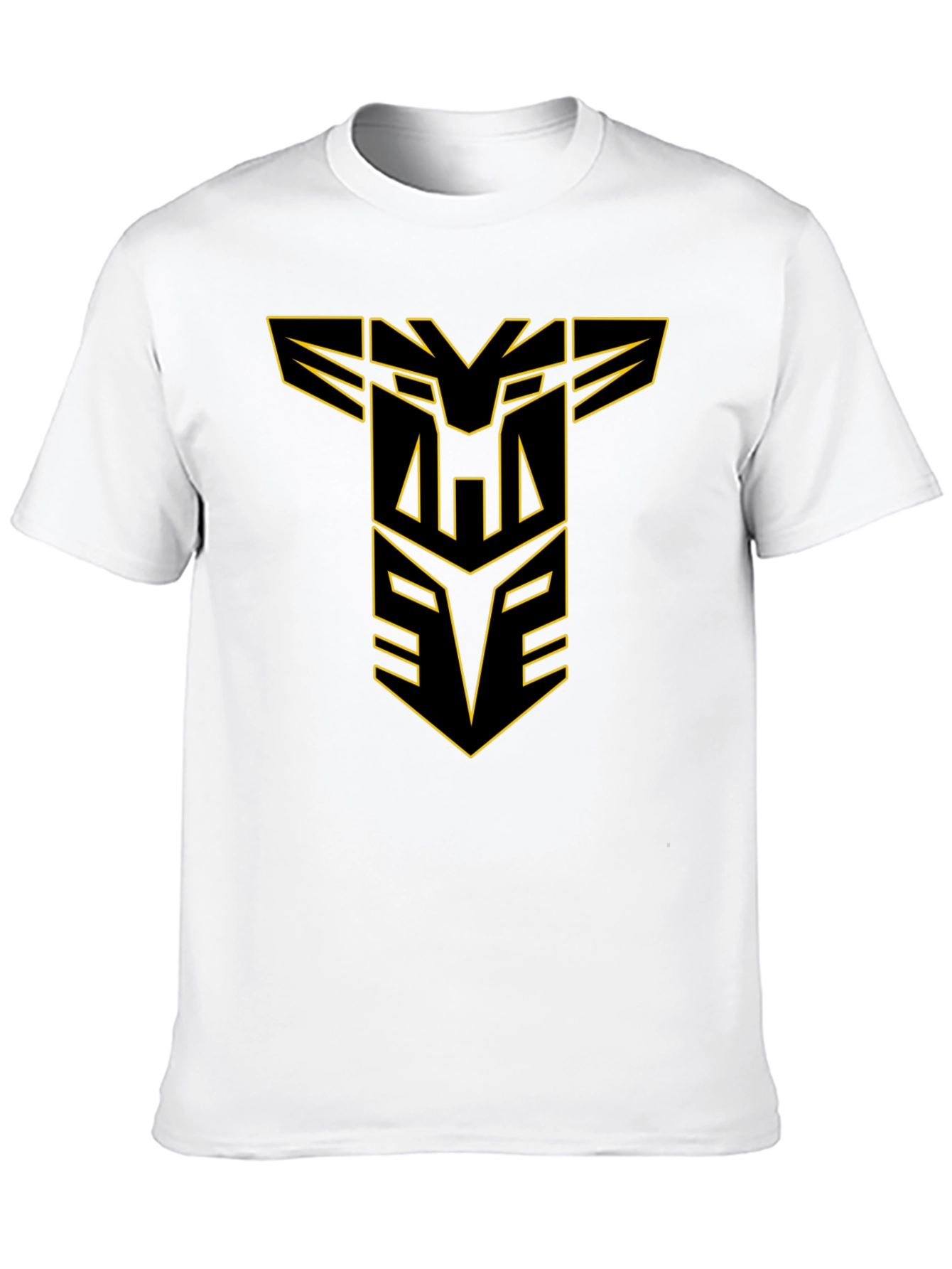 Black T-Shirt with Geometric Design