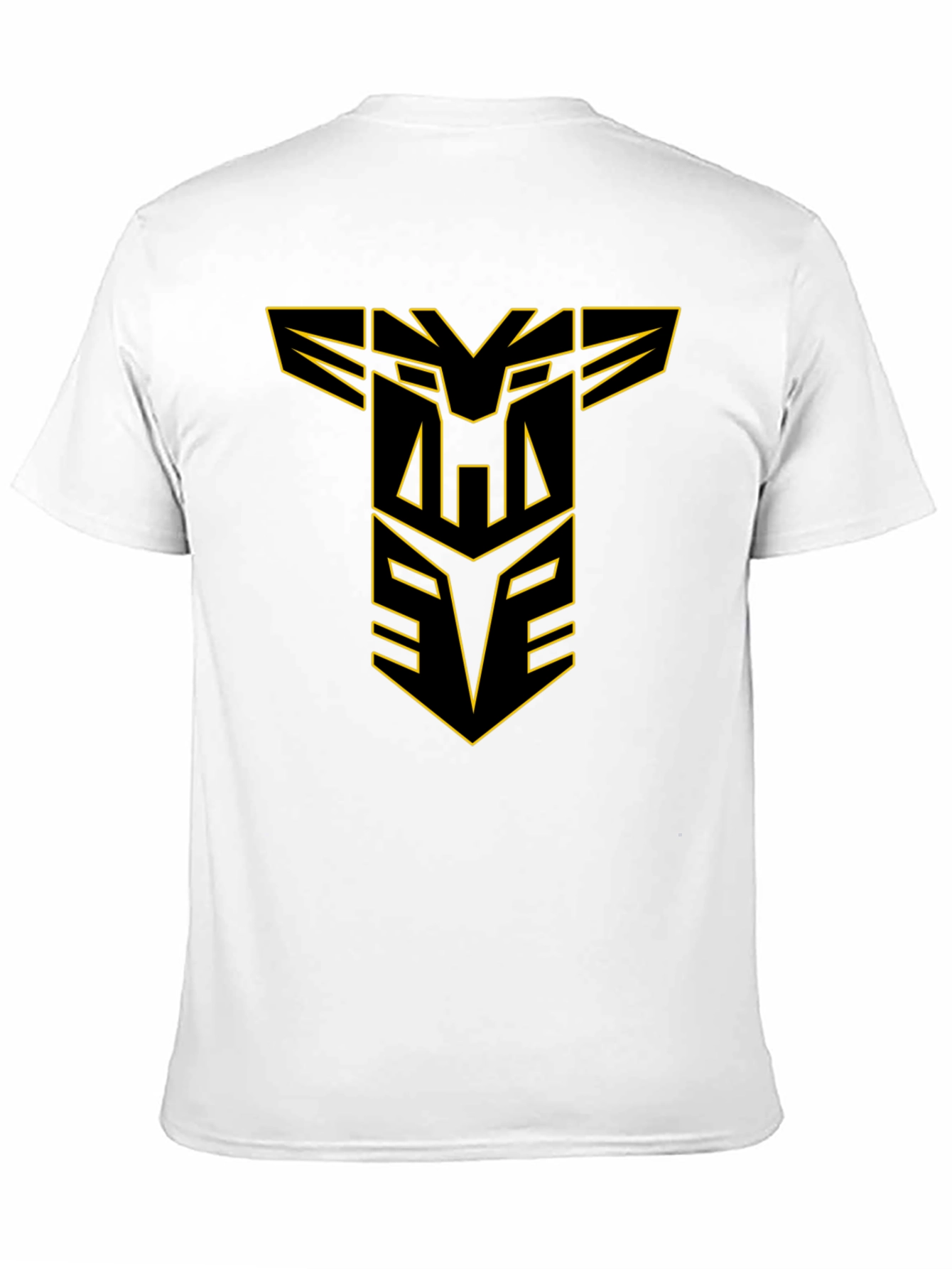 Black T-Shirt with Geometric Design