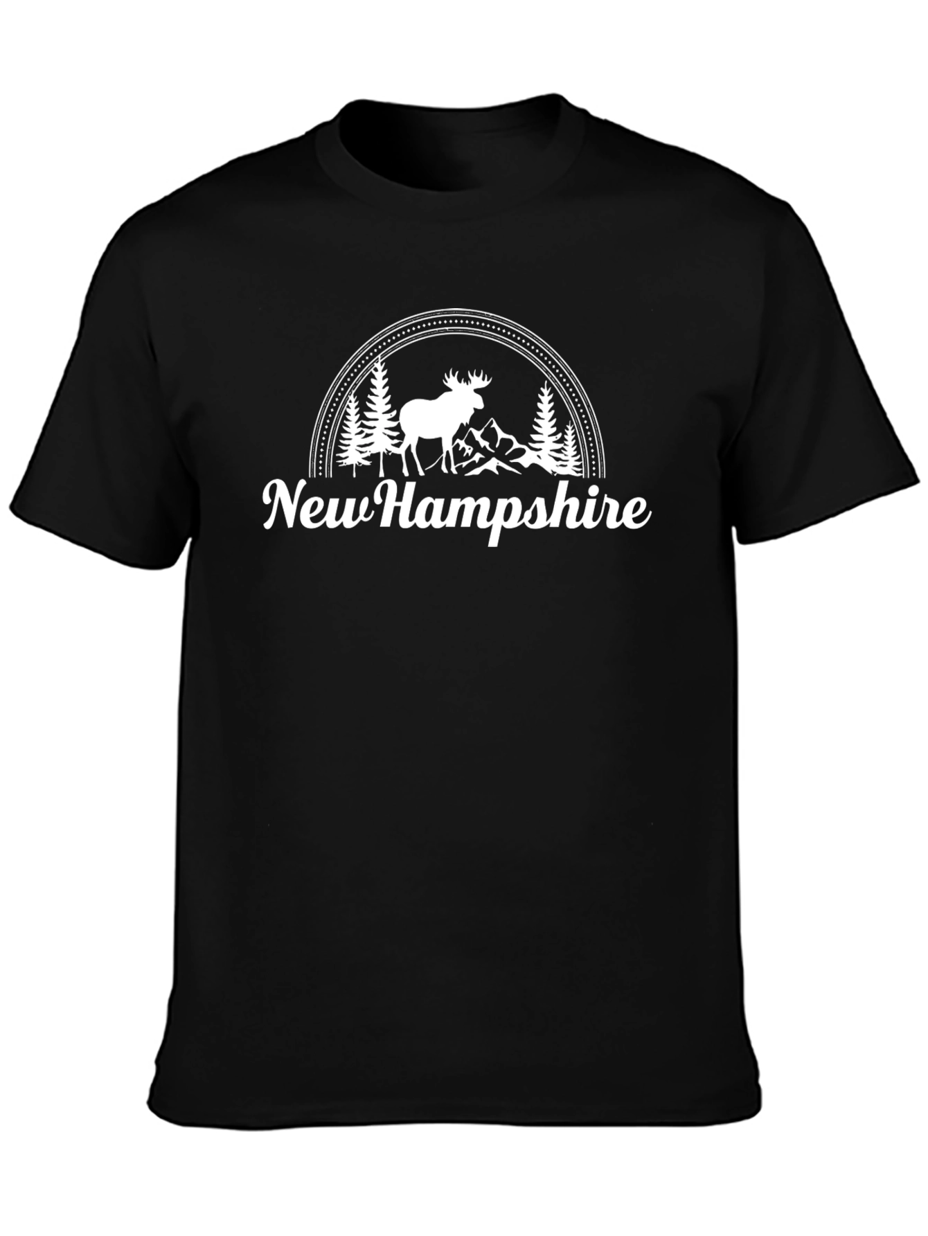 New Hampshire Moose Graphic Tee - Black