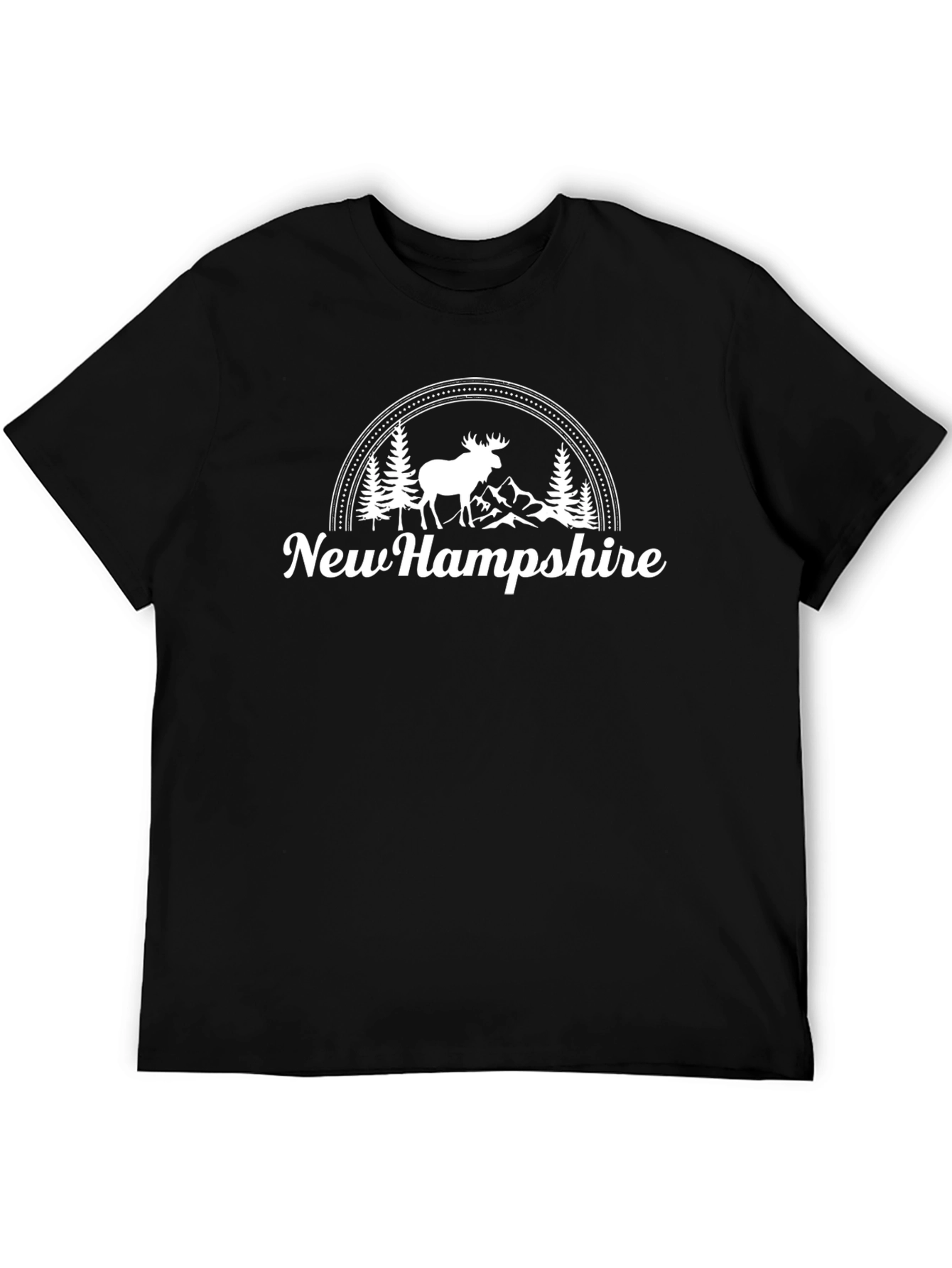 New Hampshire Moose Graphic Tee - Black