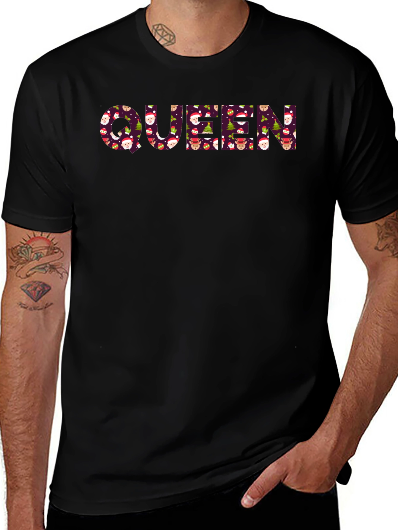 Queen Christmas Pattern T-Shirt
