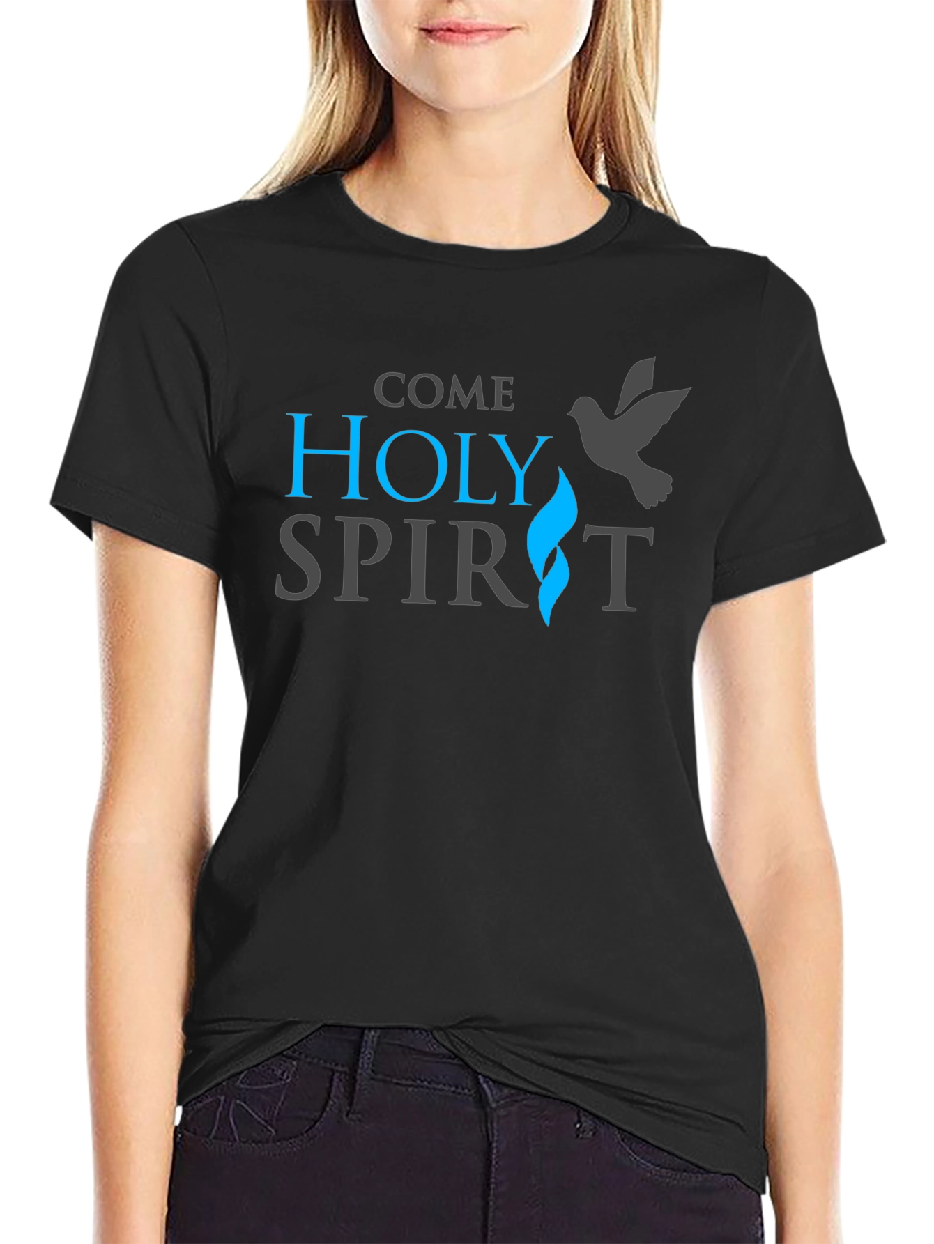 Come Holy Spirit Graphic Tee - Religious Christian T-Shirt