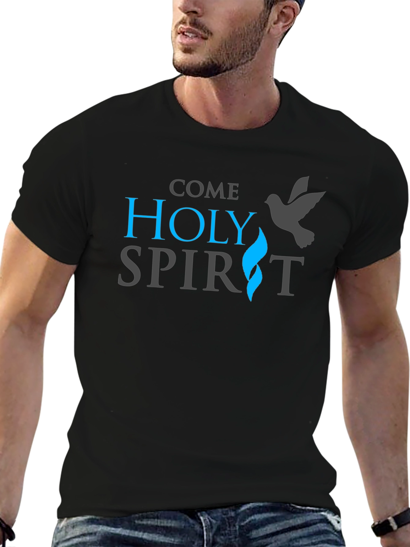 Come Holy Spirit Graphic Tee - Religious Christian T-Shirt