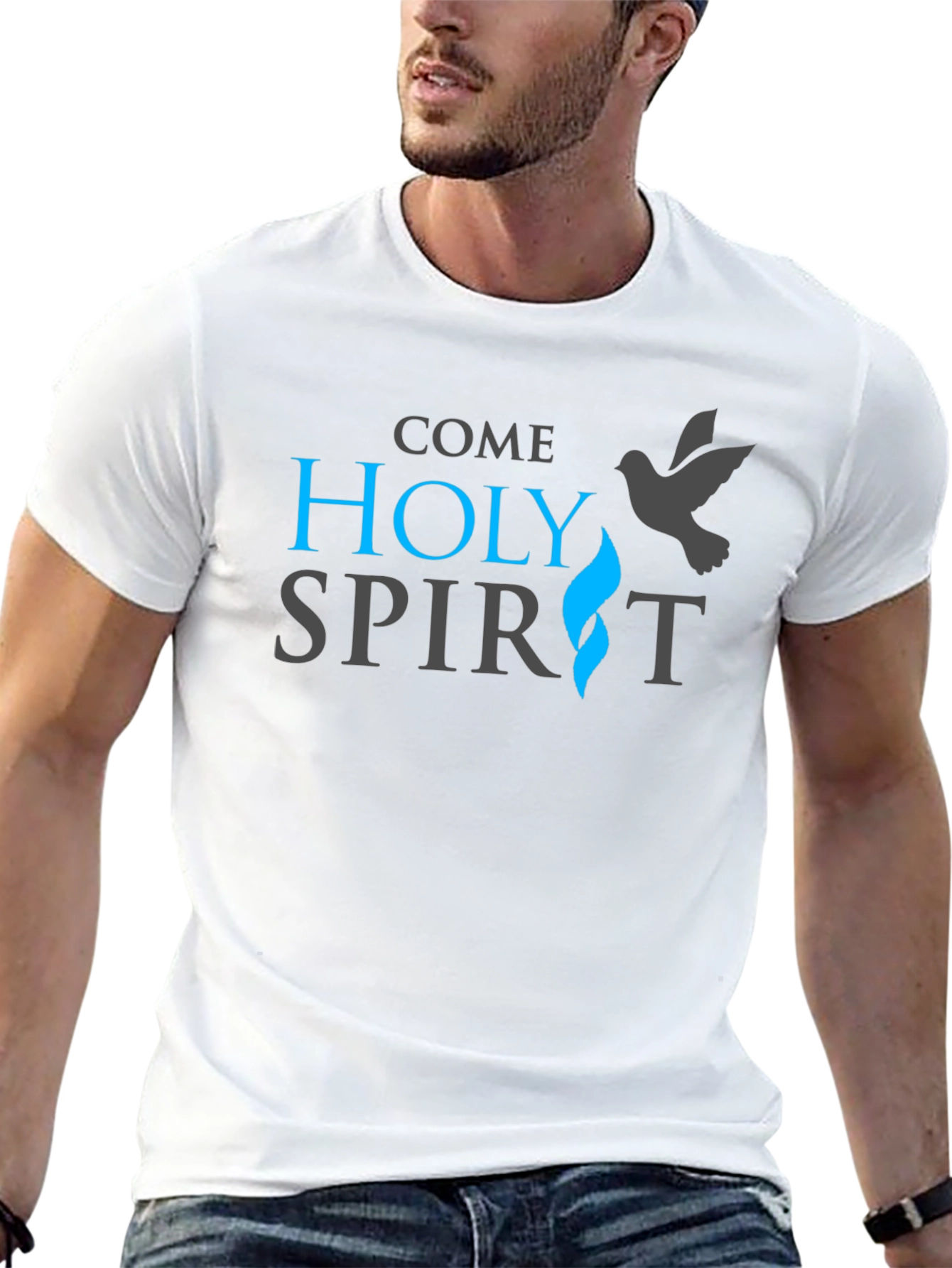Come Holy Spirit Graphic Tee - Religious Christian T-Shirt