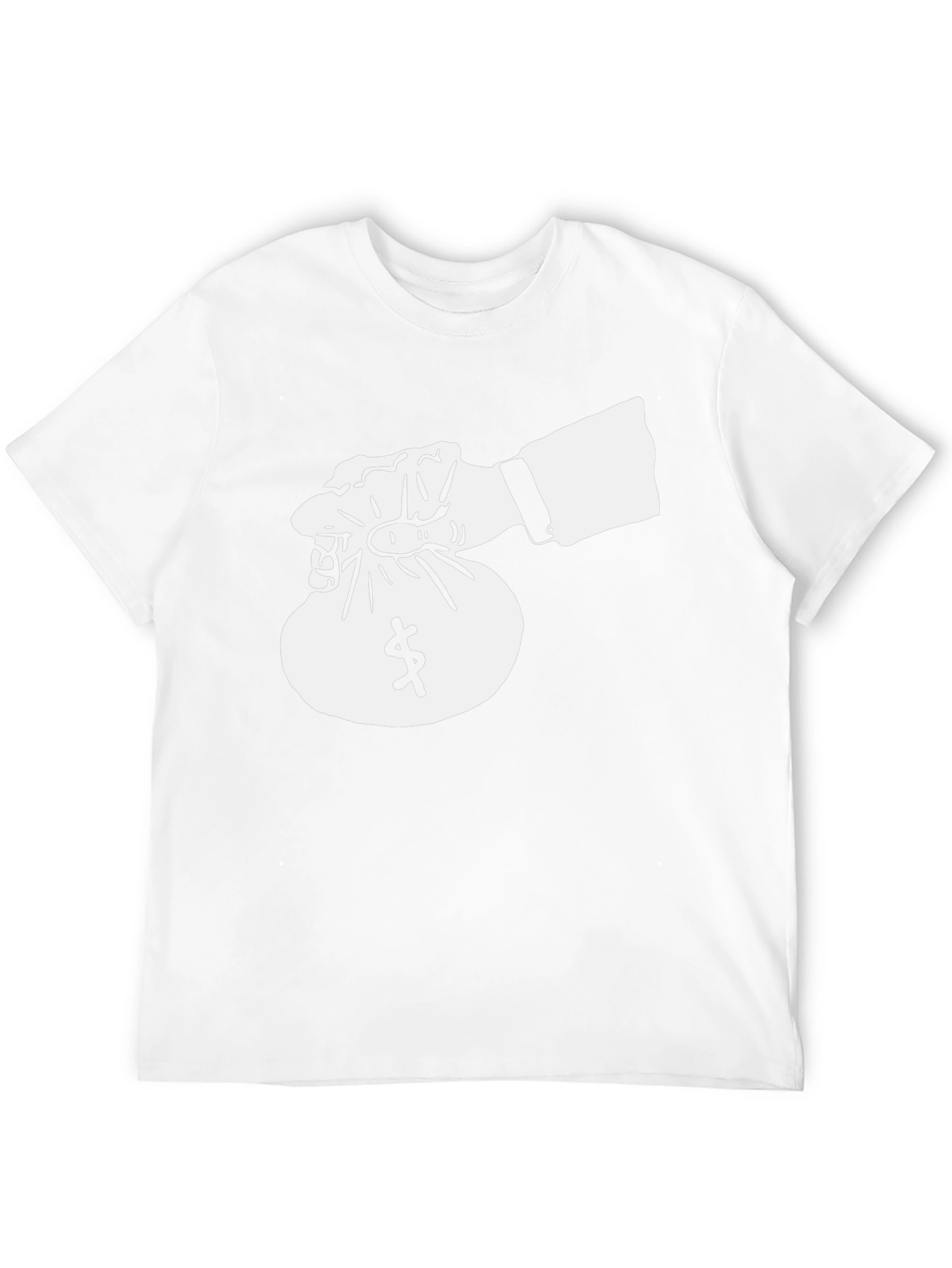 Money Bag Graphic Tee - Stylish Black T-Shirt