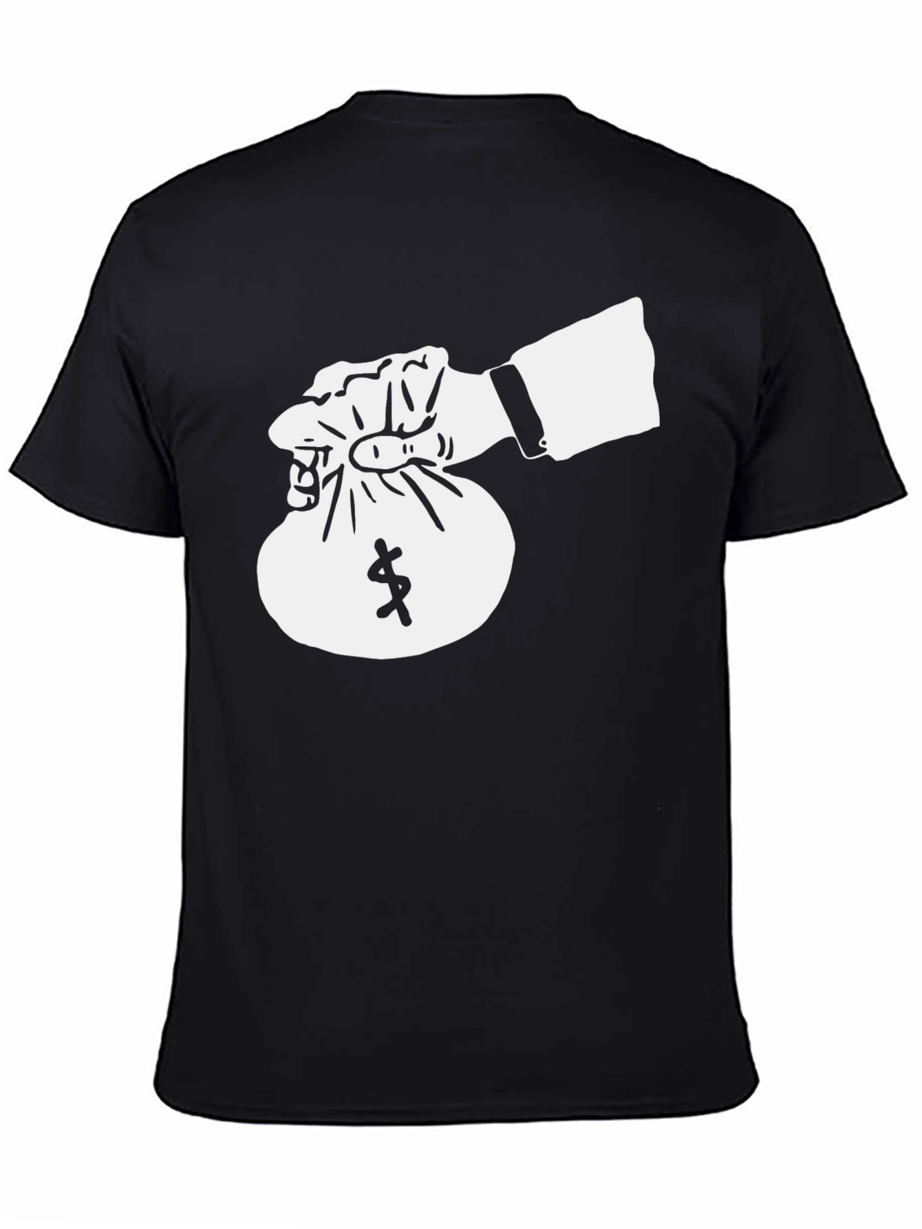 Money Bag Graphic Tee - Stylish Black T-Shirt