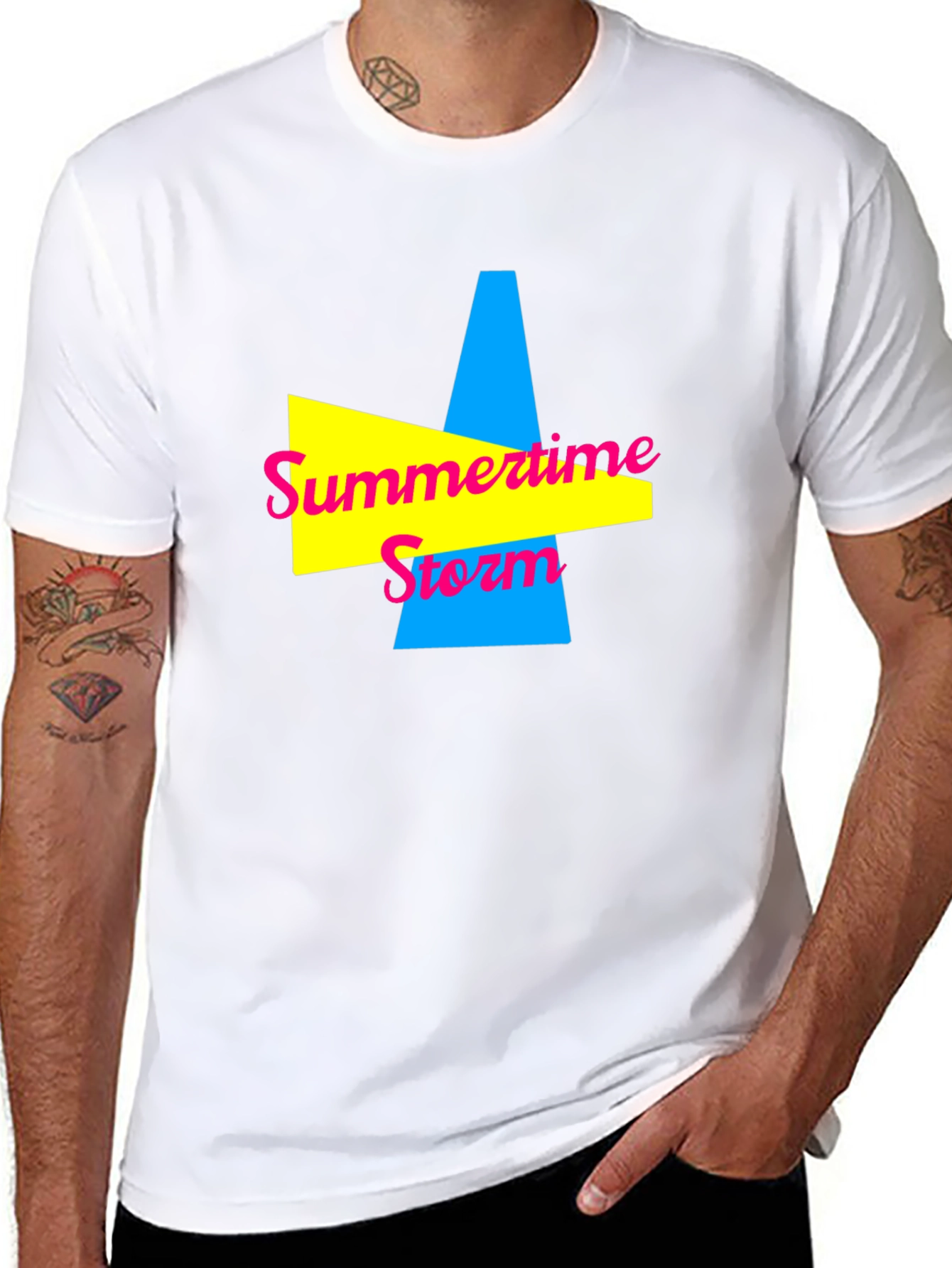 Summertime Storm Graphic Tee - Retro Style
