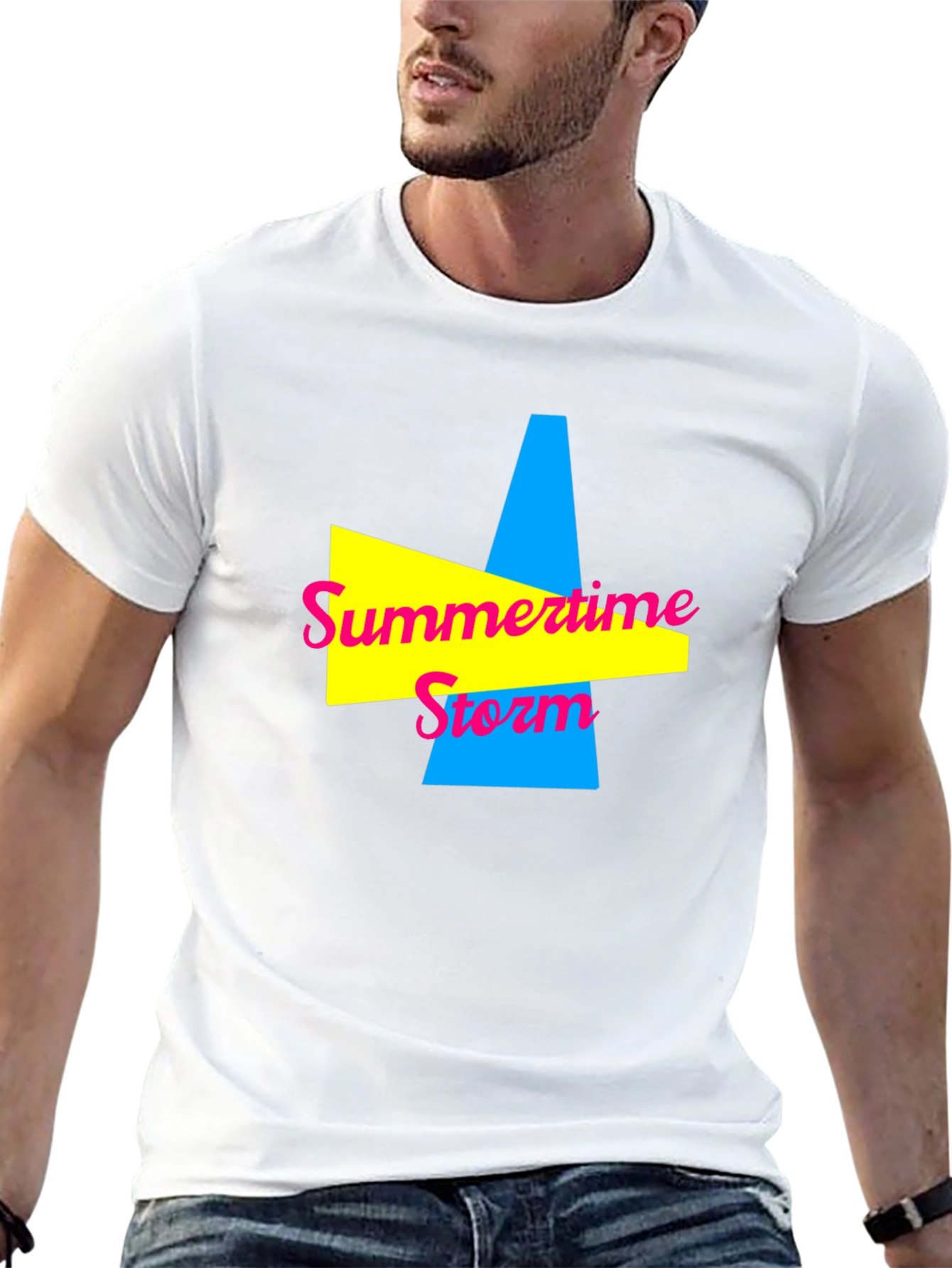 Summertime Storm Graphic Tee - Retro Style