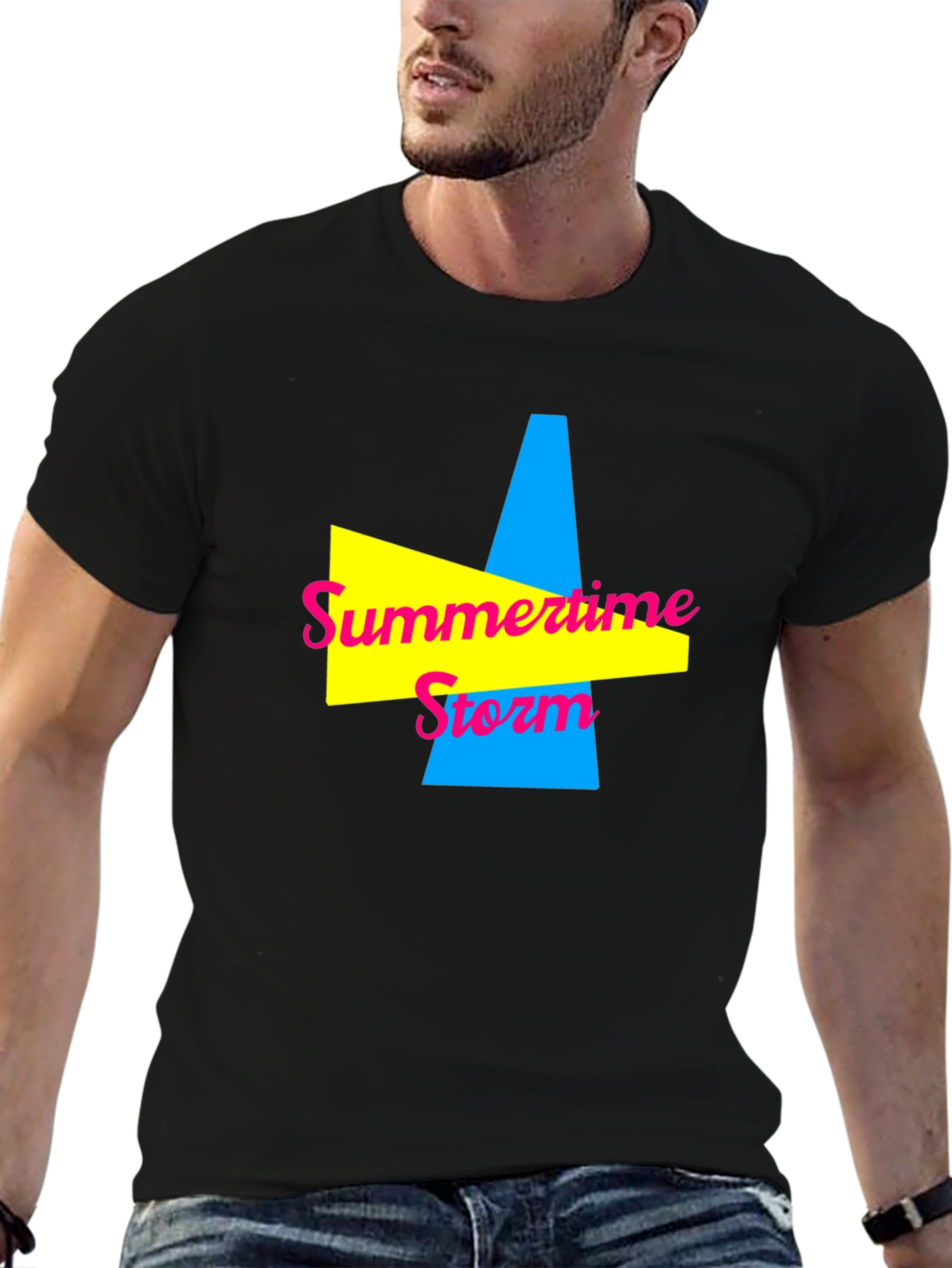 Summertime Storm Graphic Tee - Retro Style
