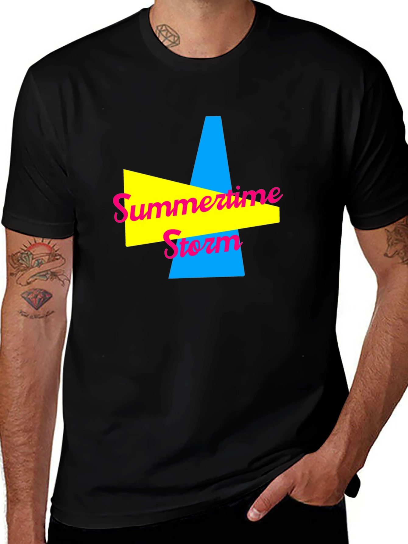 Summertime Storm Graphic Tee - Retro Style