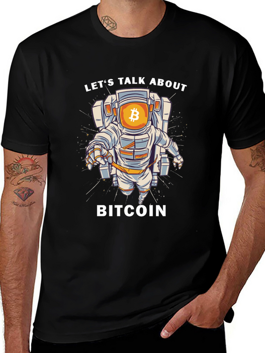 Bitcoin Astronaut Graphic T-Shirt - Crypto Space Tee
