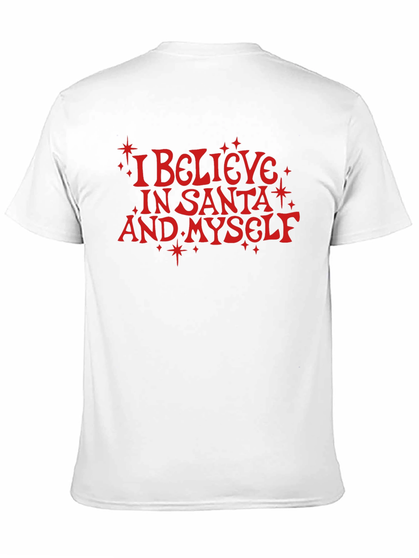 I Believe in Santa and Myself Black Tee