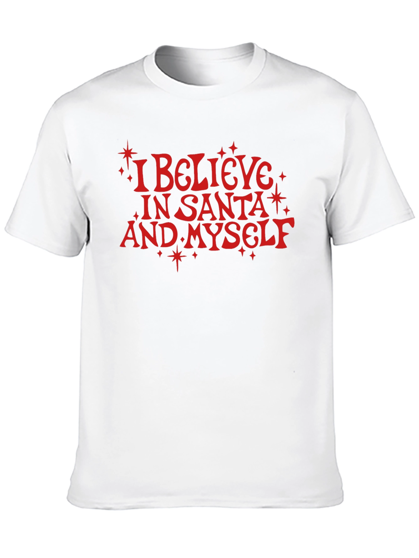 I Believe in Santa and Myself Black Tee