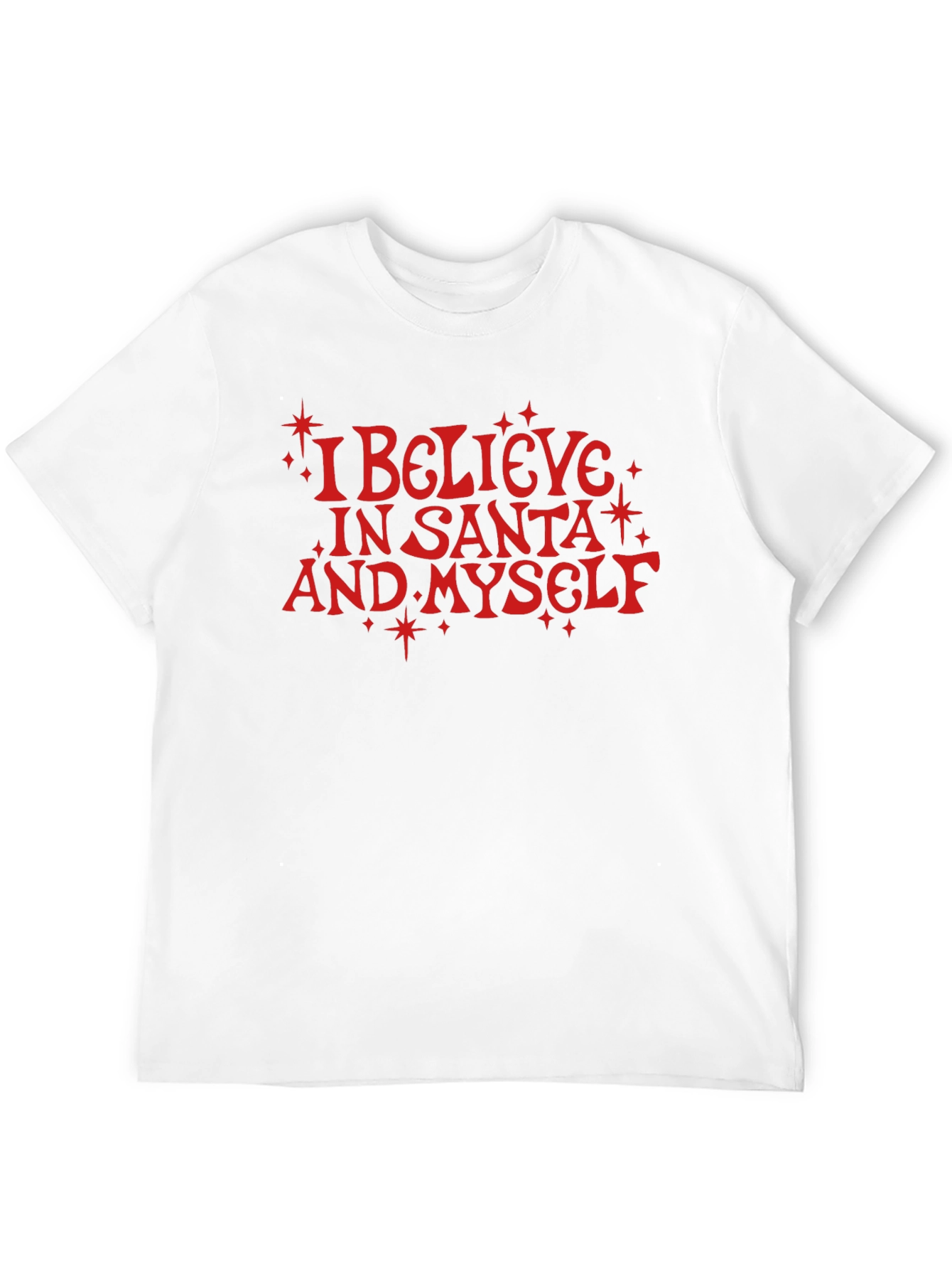 I Believe in Santa and Myself Black Tee