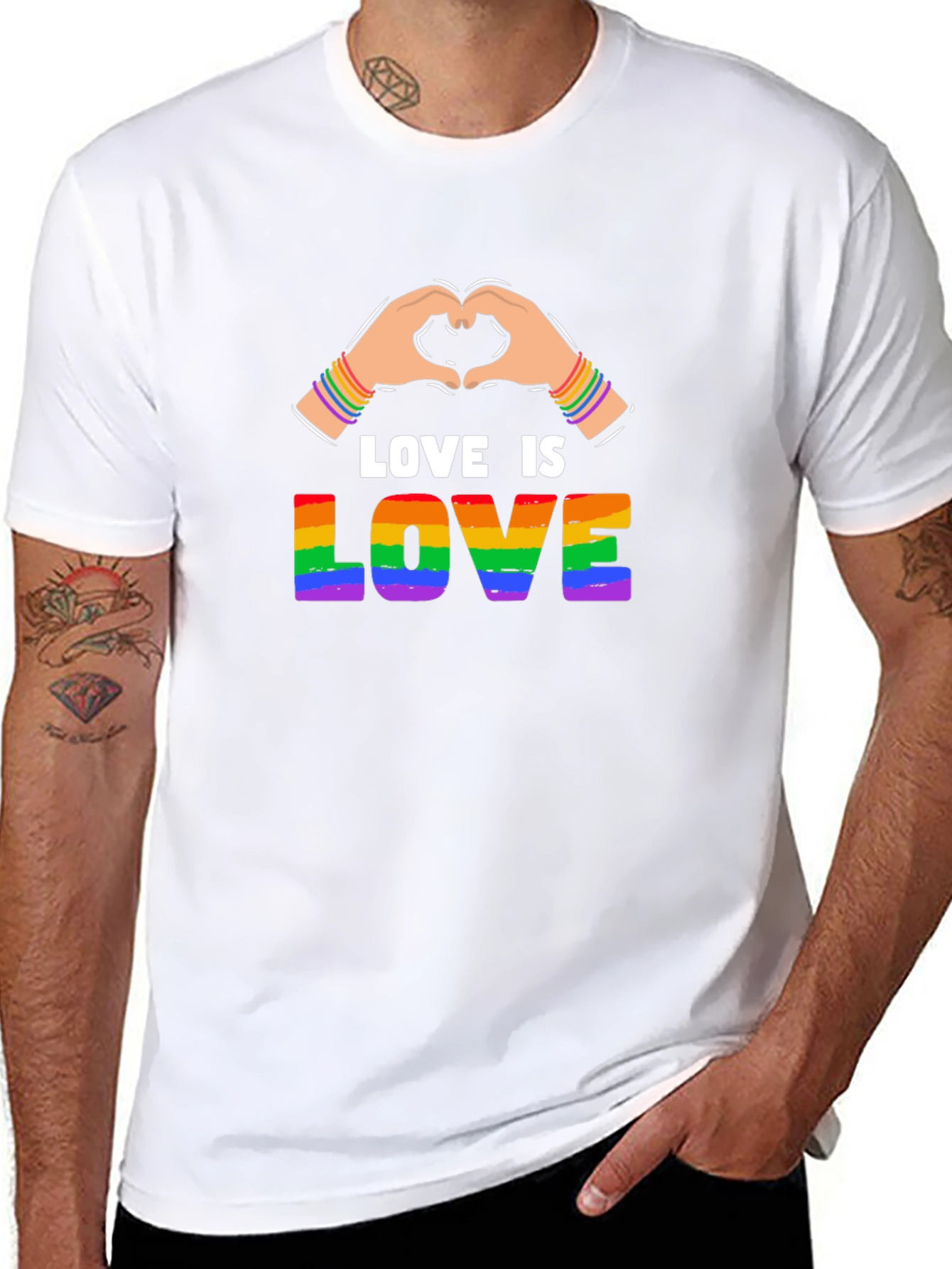Love is Love LGBTQ+ Pride Graphic T-Shirt