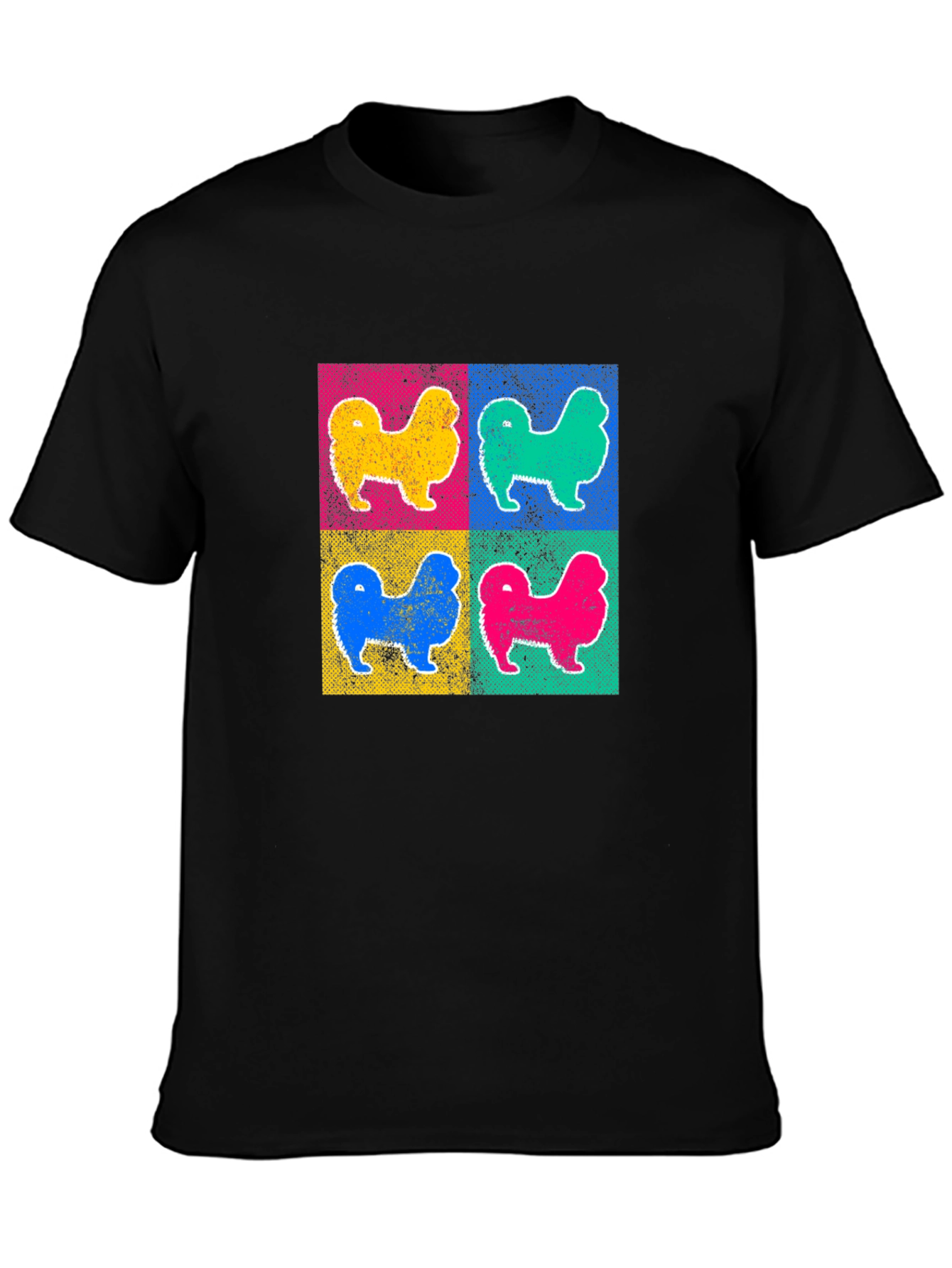 Pop Art Dog Graphic Tee - Retro Style